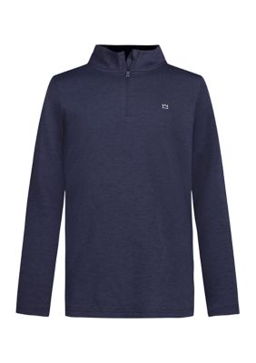 Crown & Ivy Boys 4-7 Feeder Striped 1/4 Zip Pullover