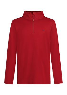 Crown & Ivy Boys 4-7Feeder Striped 1/4 Zip Pullover
