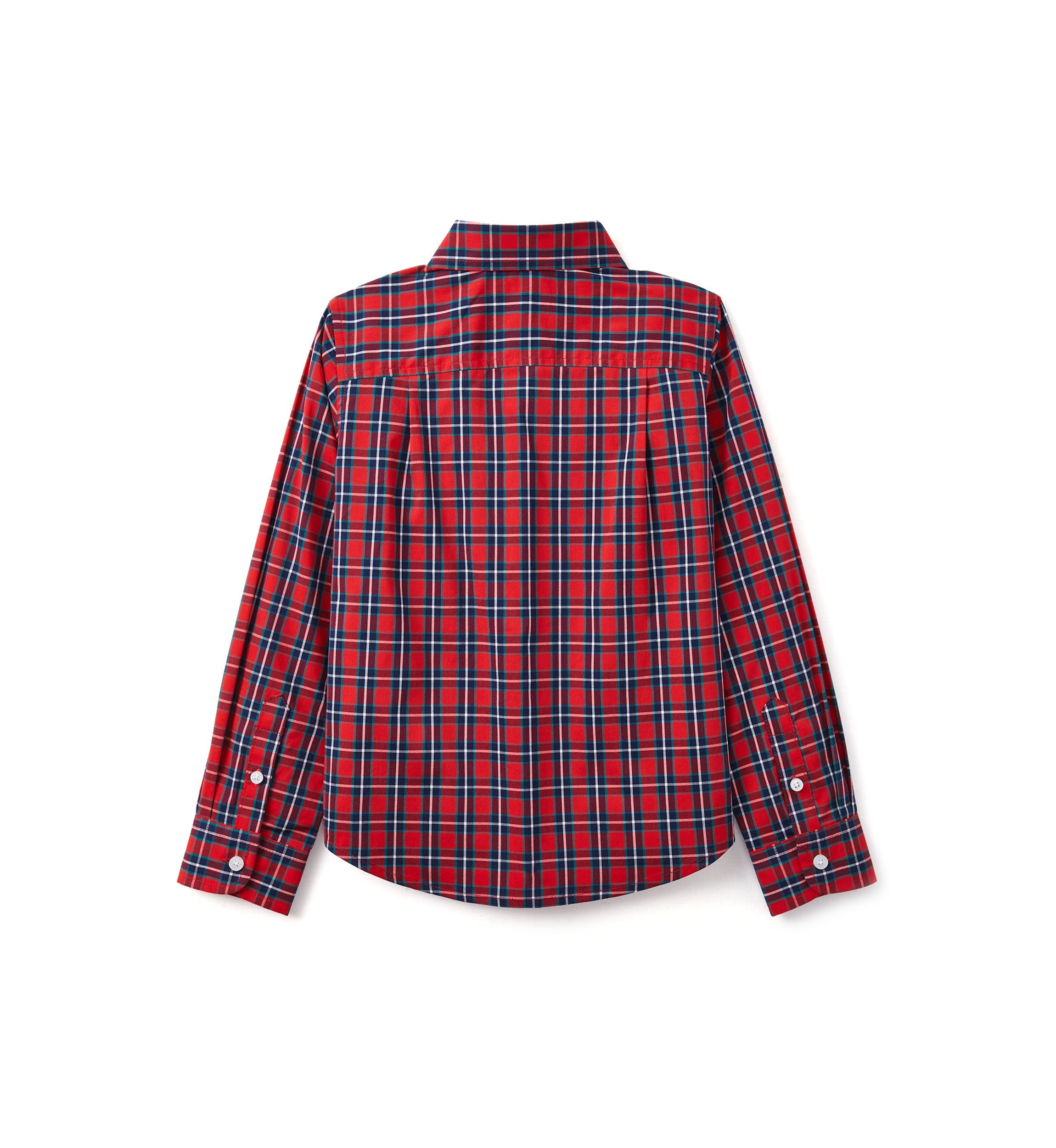 Boys 4-7 Long Sleeve Poplin Plaid Shirt