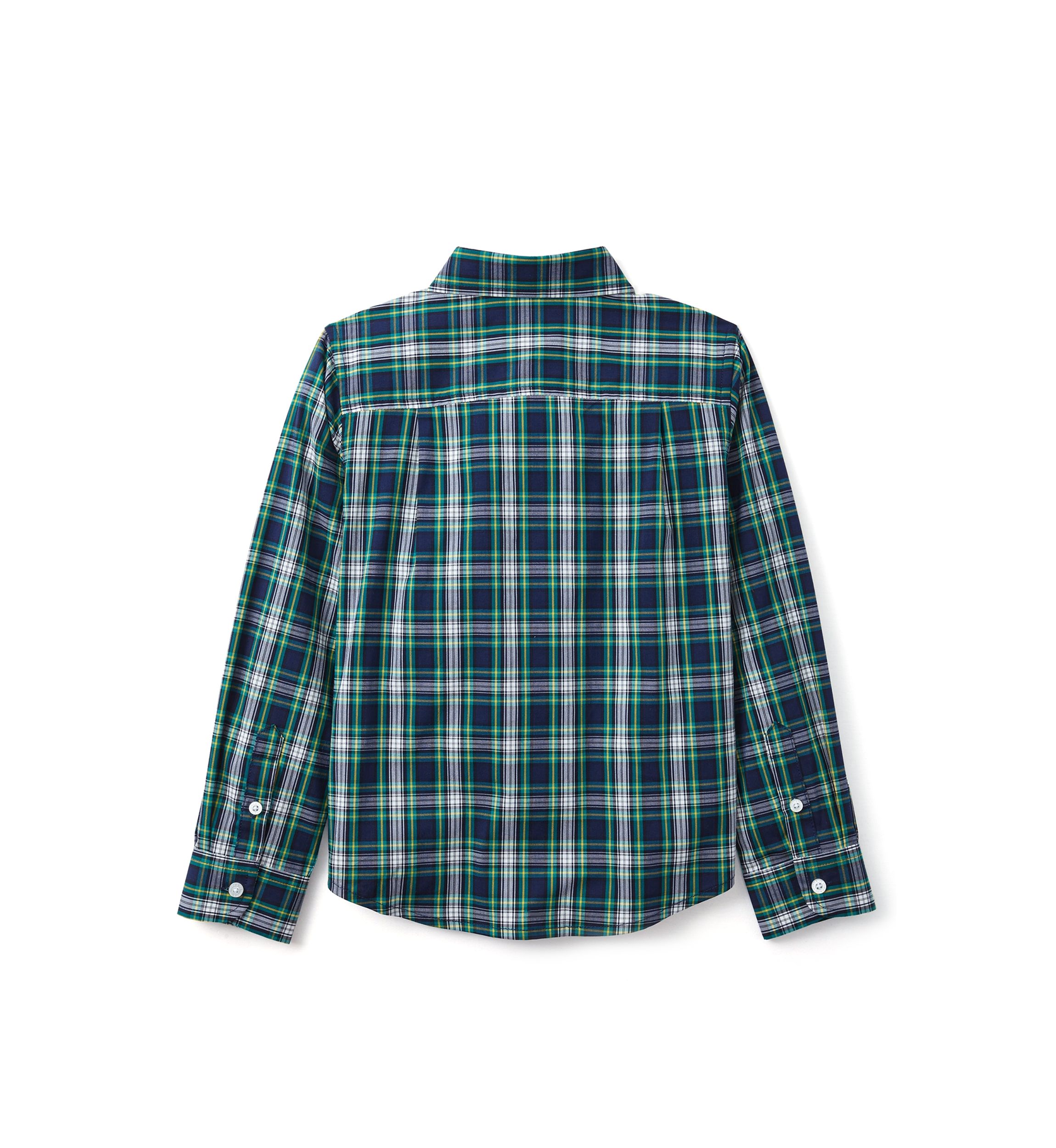 Boys 4-7 Long Sleeve Poplin Plaid Shirt