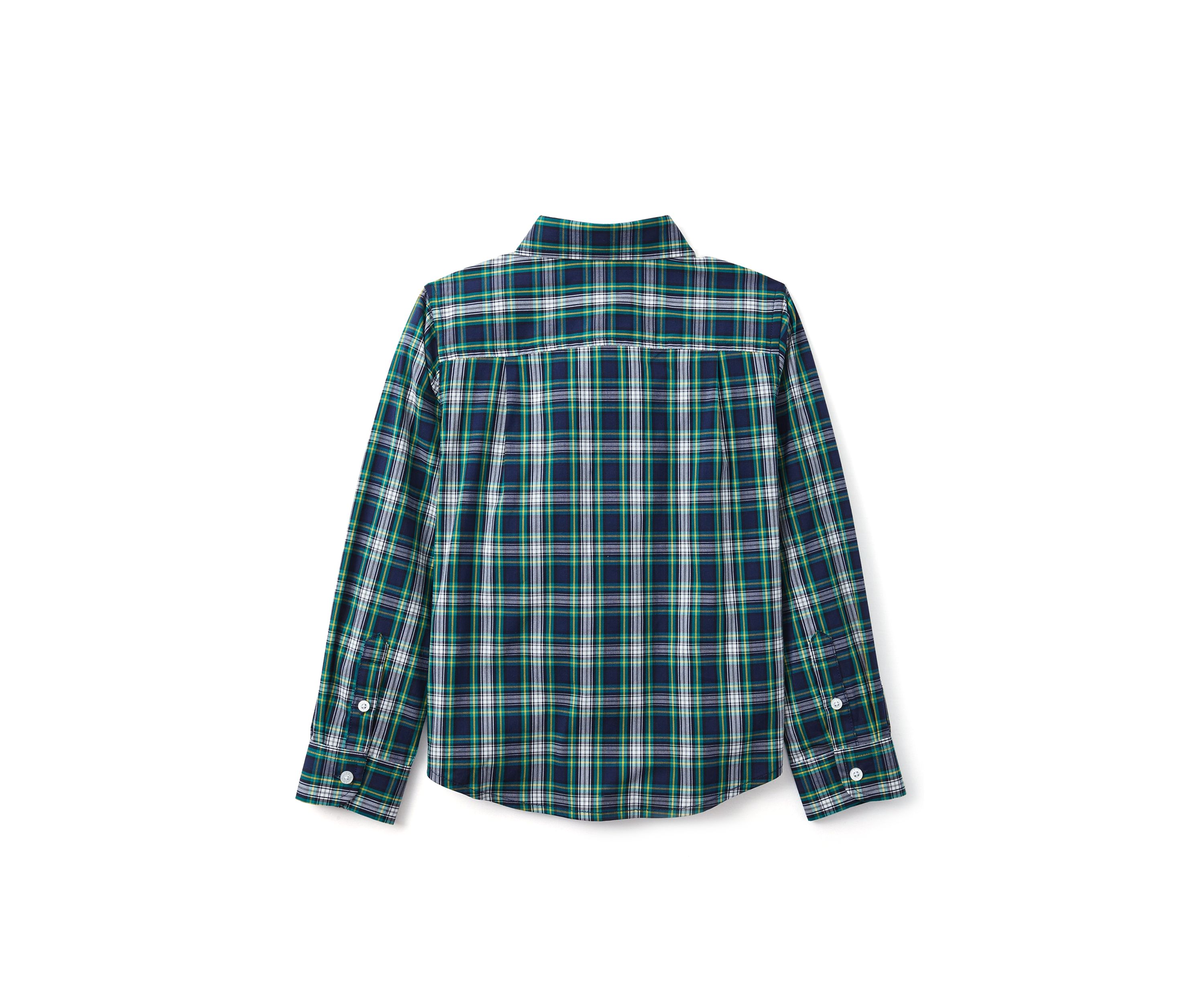 Boys 4-7 Long Sleeve Poplin Plaid Shirt