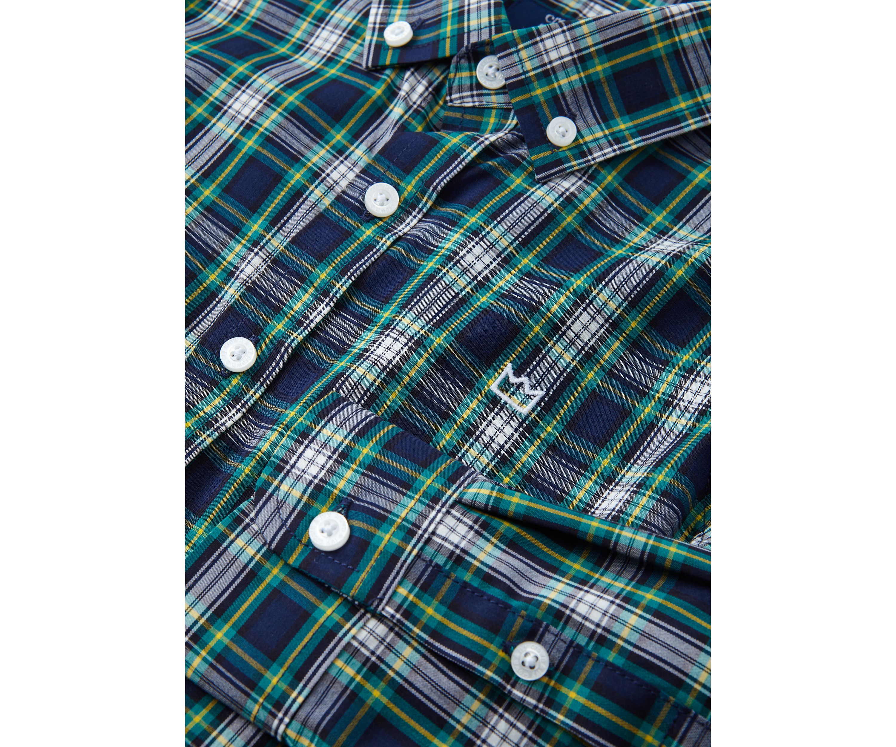 Boys 4-7 Long Sleeve Poplin Plaid Shirt