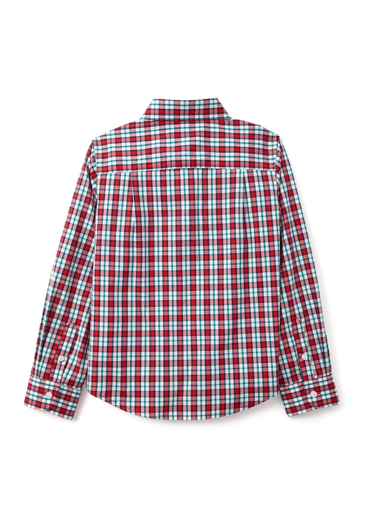 Boys 4-7 Long Sleeve Poplin Plaid Shirt