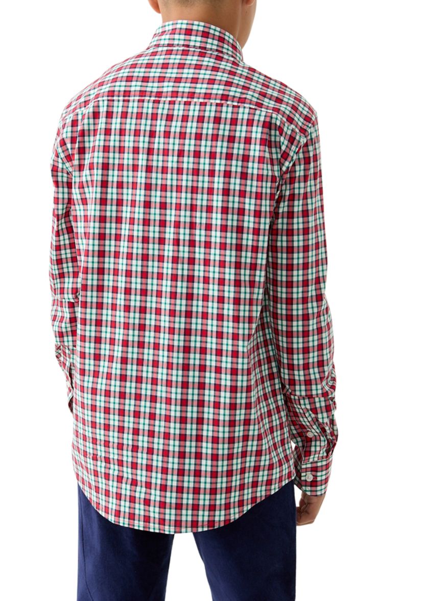Boys 8-20 Long Sleeve Poplin Plaid Shirt