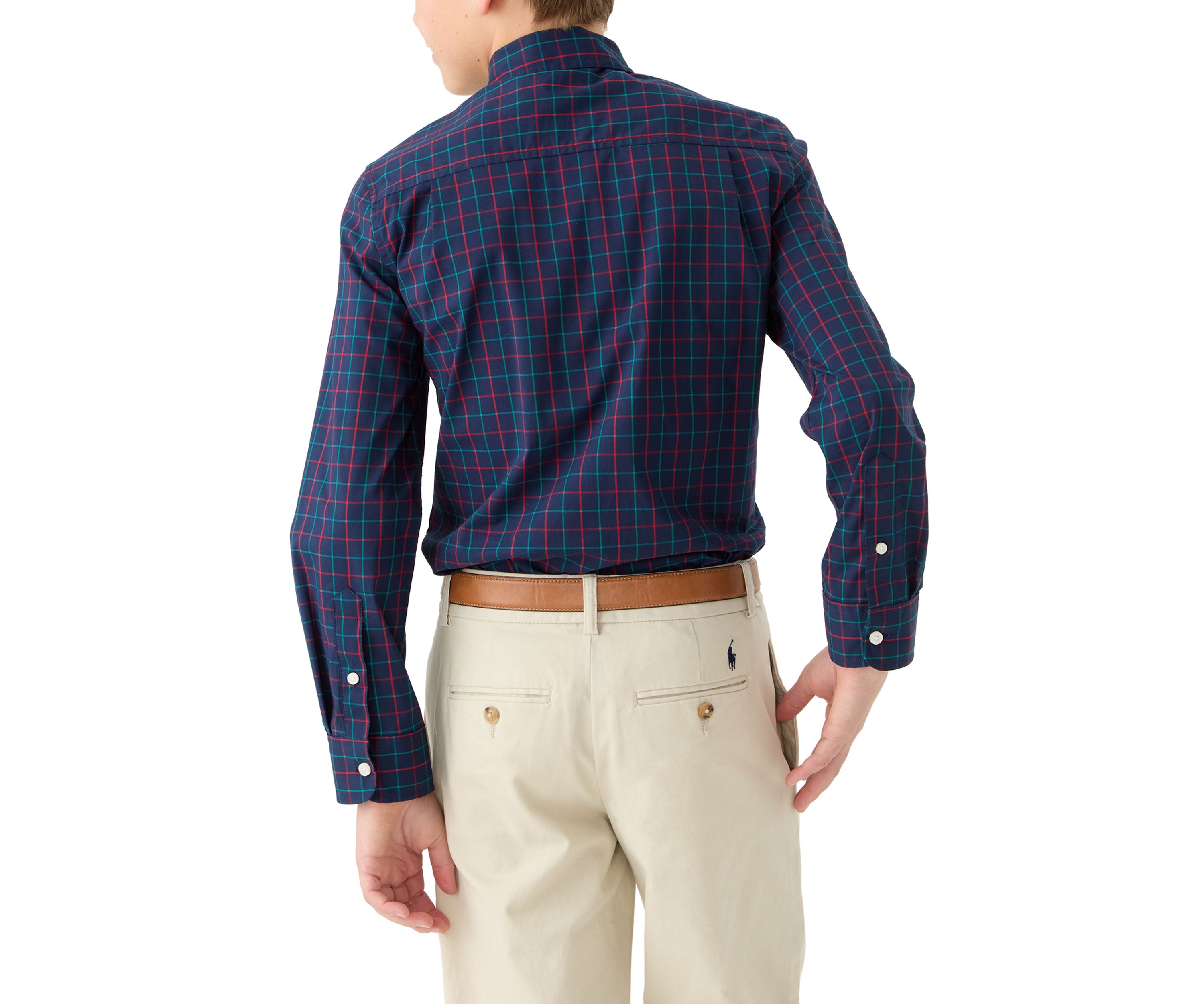 Boys 8-20 Poplin Plaid Shirt