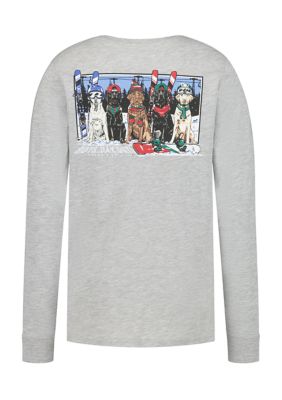 Crown & Ivy Boys 8-20 Ski Dogs Graphic Long Sleeve Tee