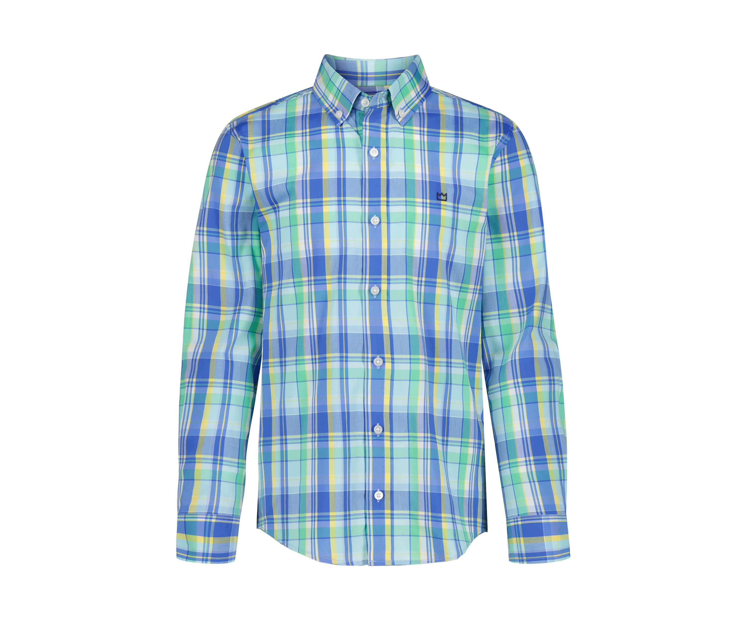 Boys 8-20 Husky Summer Plaid Poplin Shirt