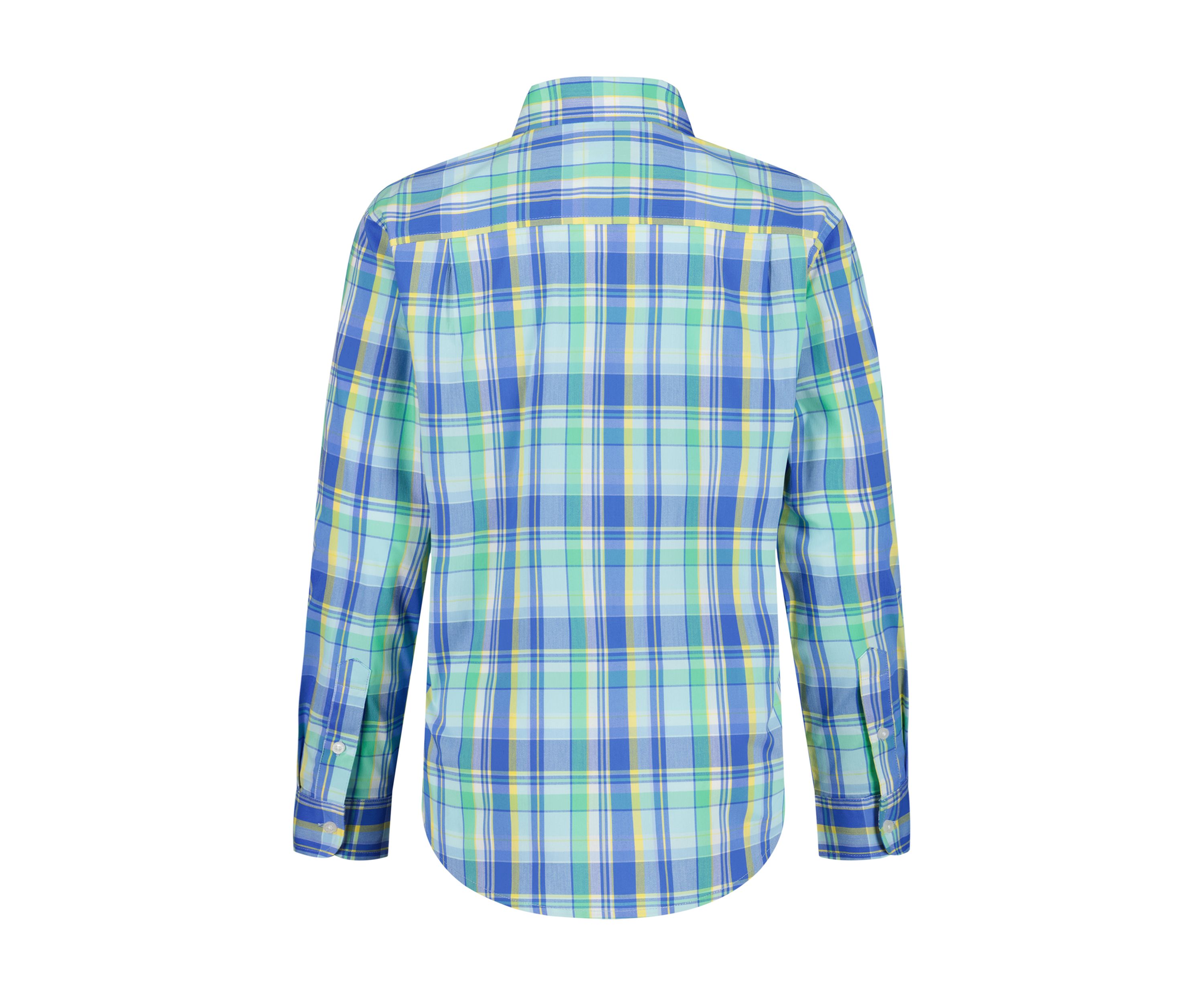 Boys 8-20 Husky Summer Plaid Poplin Shirt