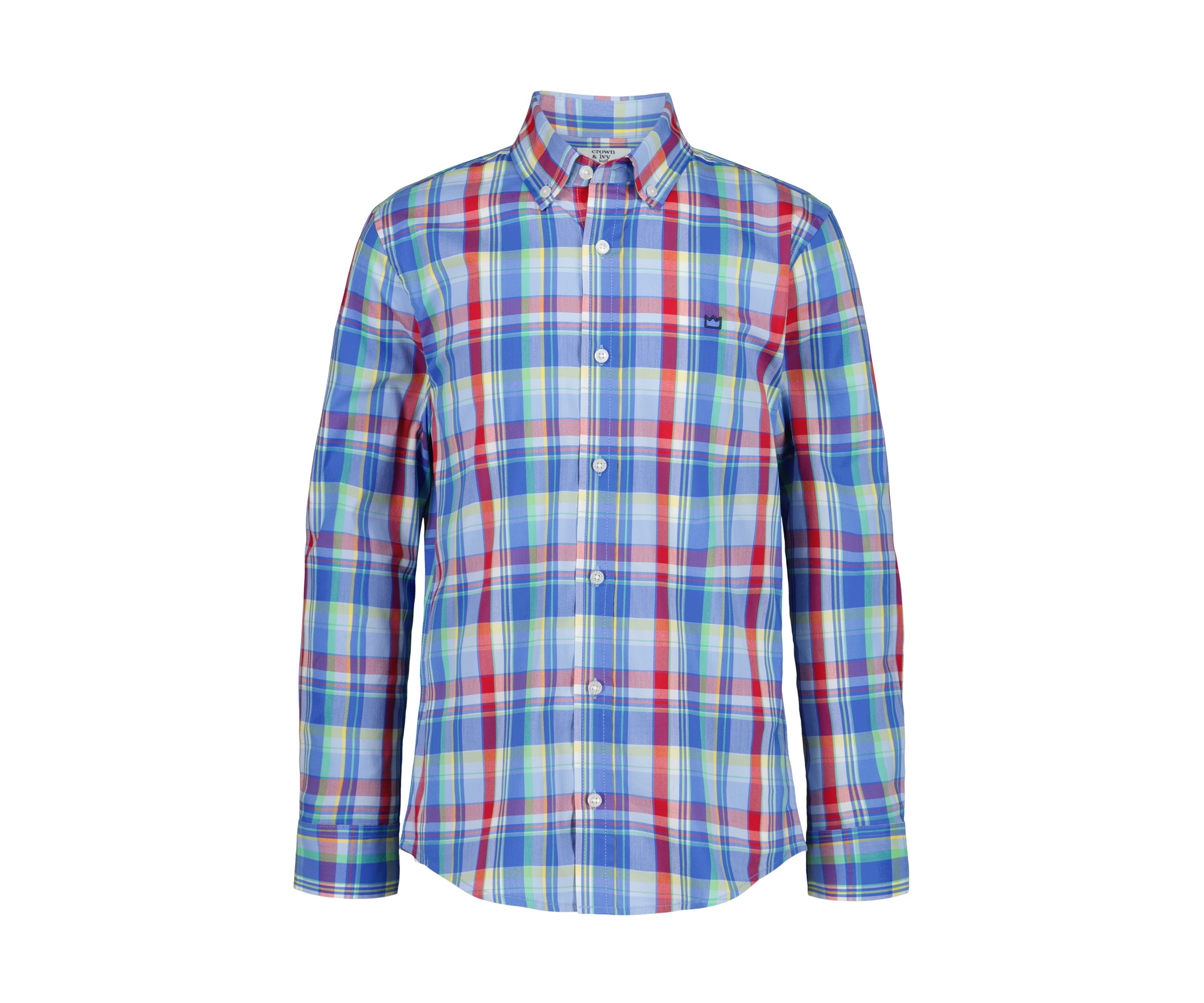 Boys 4-7 Summer Plaid Poplin Shirt