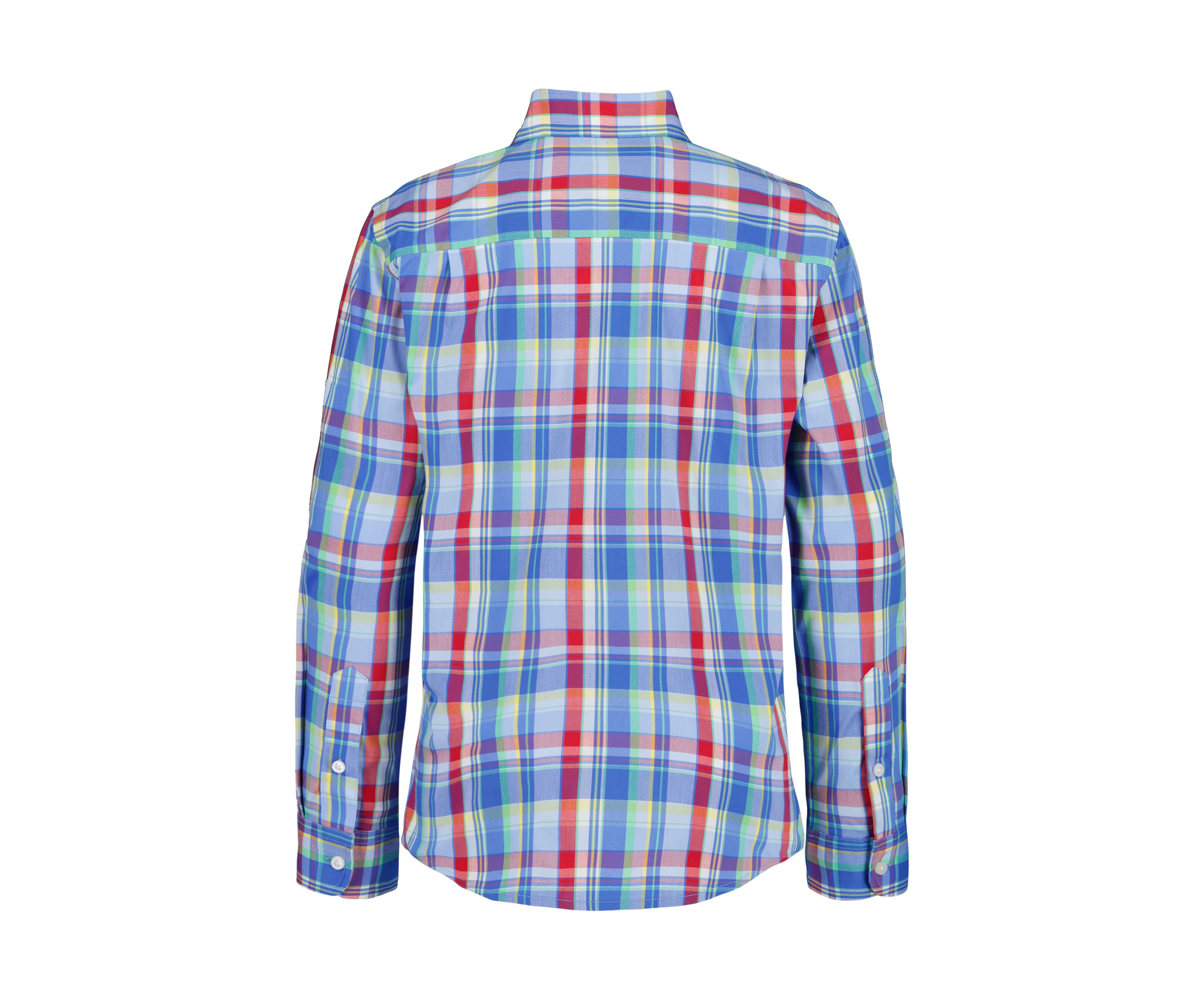 Boys 4-7 Summer Plaid Poplin Shirt