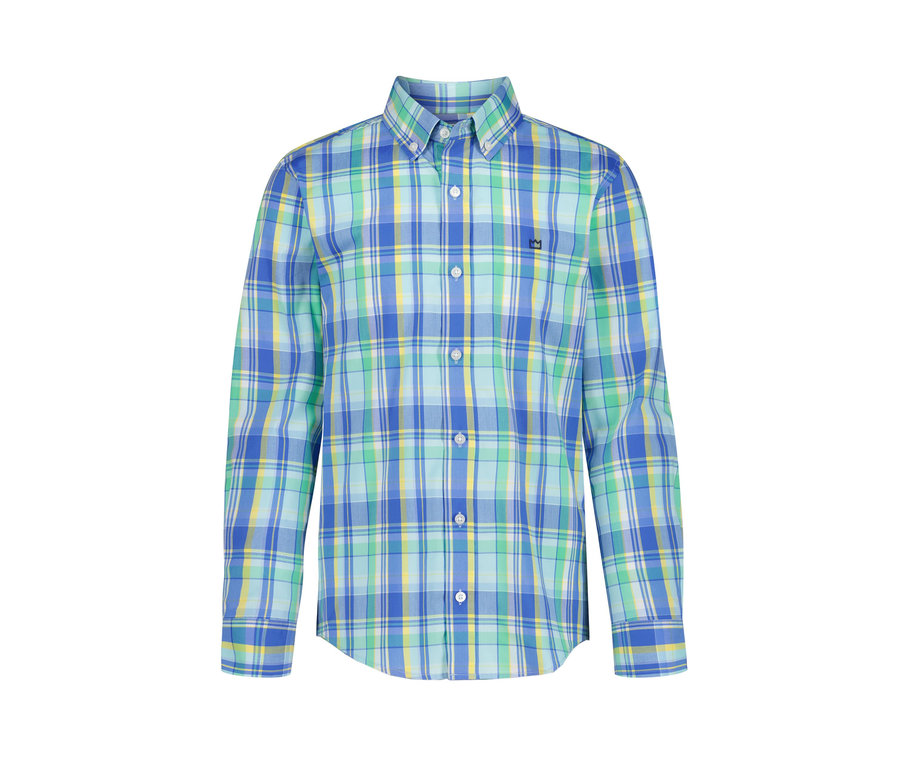 Boys 8-20 Summer Plaid Poplin Dress Shirt 