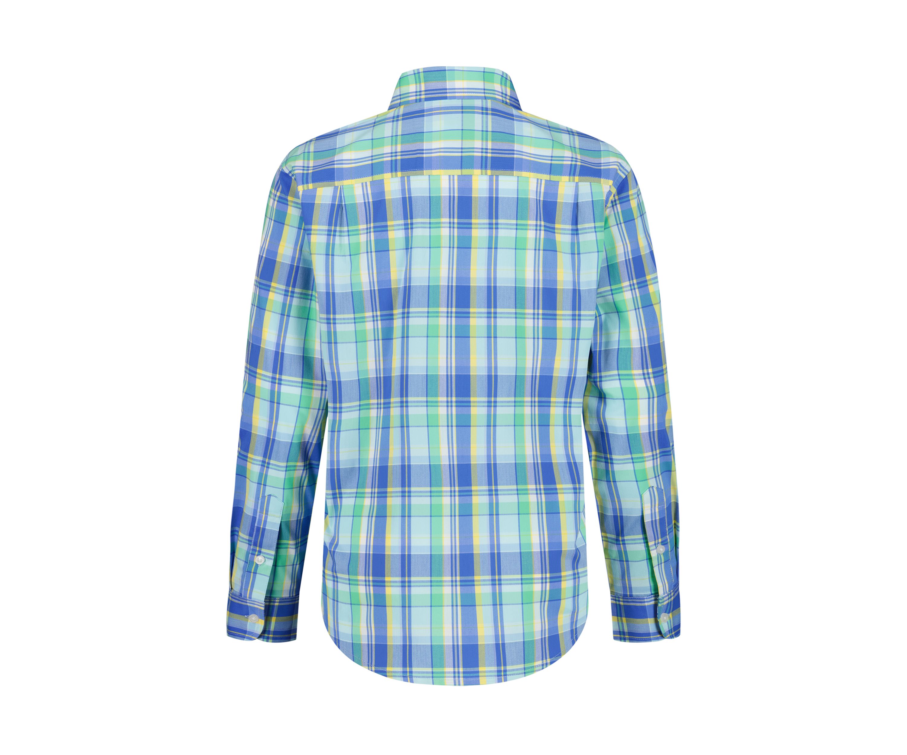 Boys 8-20 Summer Plaid Poplin Dress Shirt 