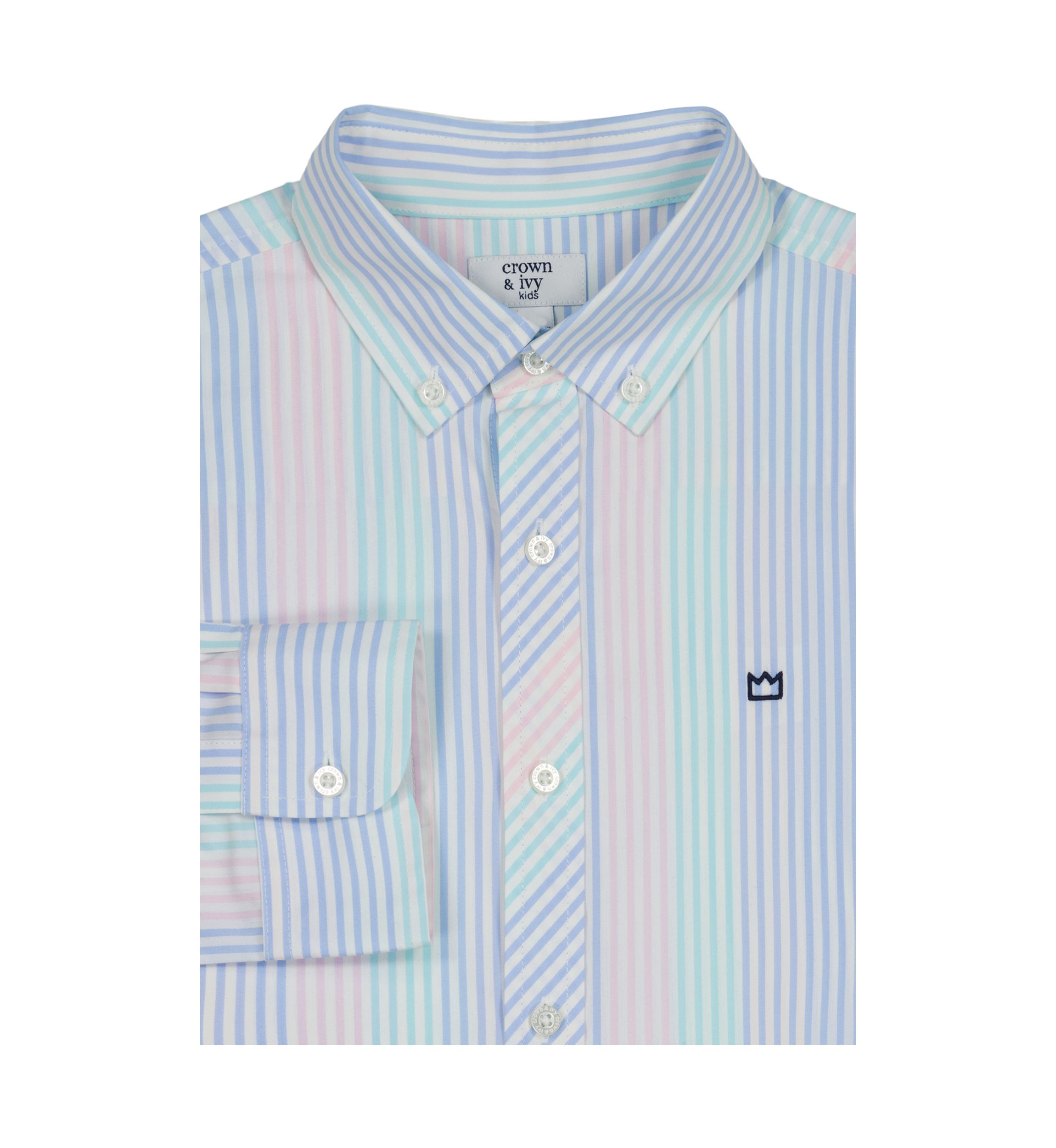 Boys 8-20 Woven Seaside Stripe Poplin Shirt