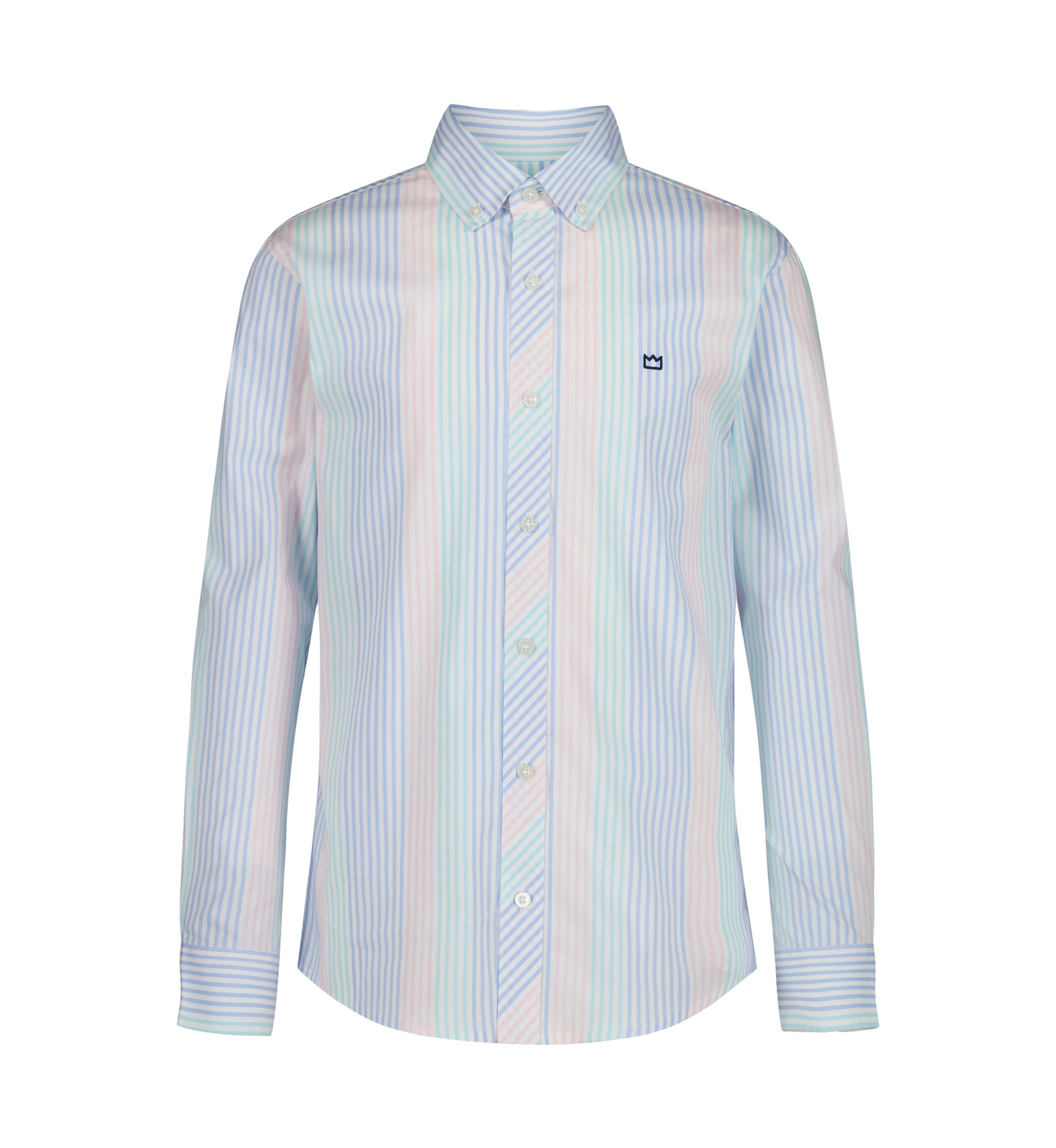 Boys 8-20 Woven Seaside Stripe Poplin Shirt