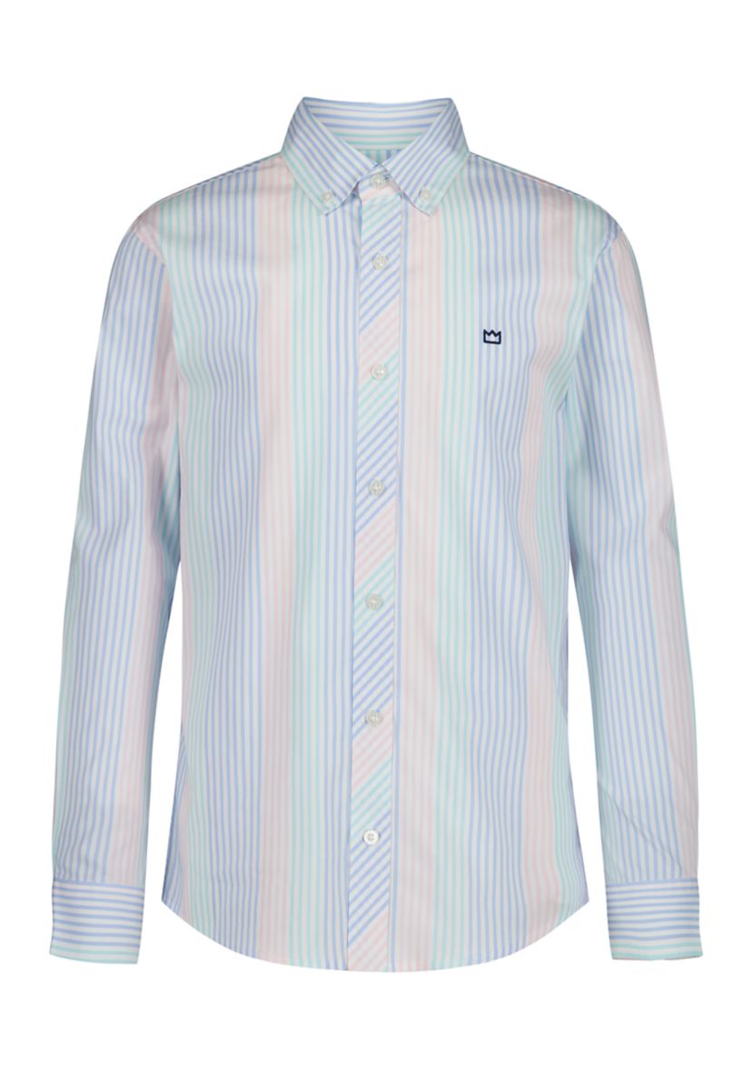 Boys 8-20 Woven Seaside Stripe Poplin Shirt