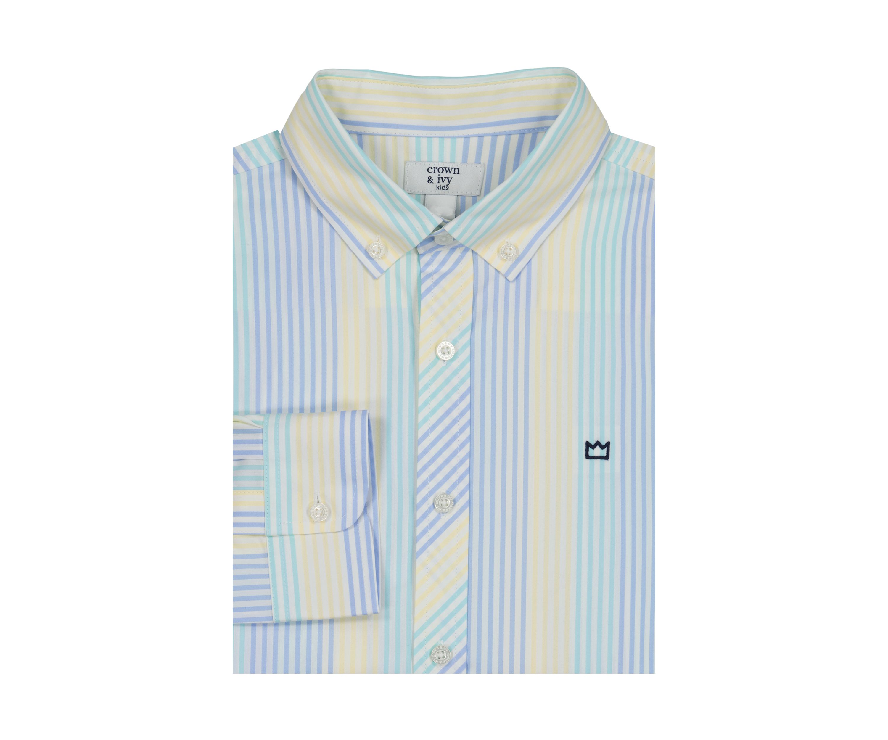Boys 8-20 Woven Seaside Stripe Poplin Shirt