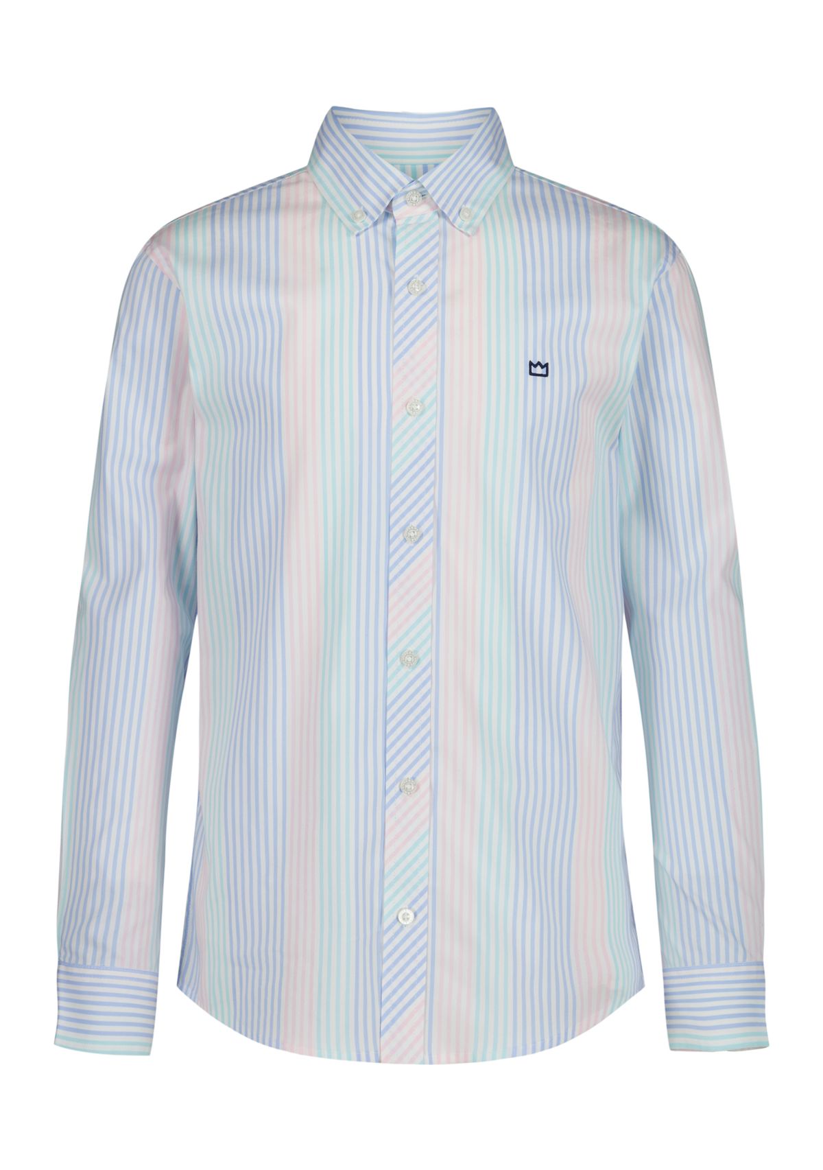 Boys 8-20 Long Sleeve Striped Poplin Shirt