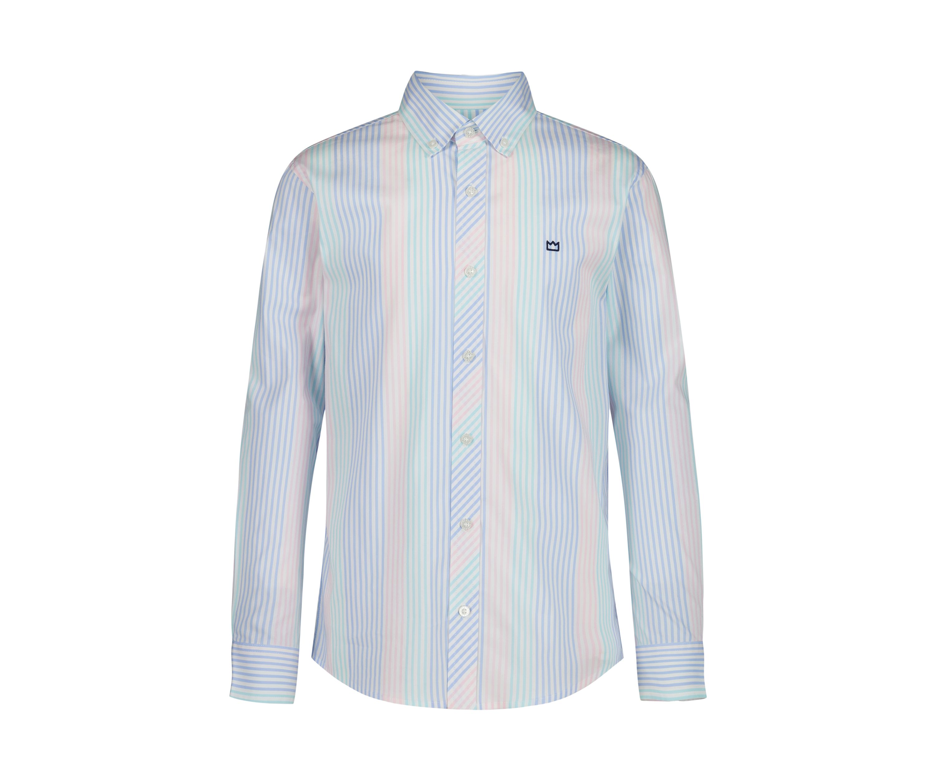 Boys 8-20 Long Sleeve Striped Poplin Shirt