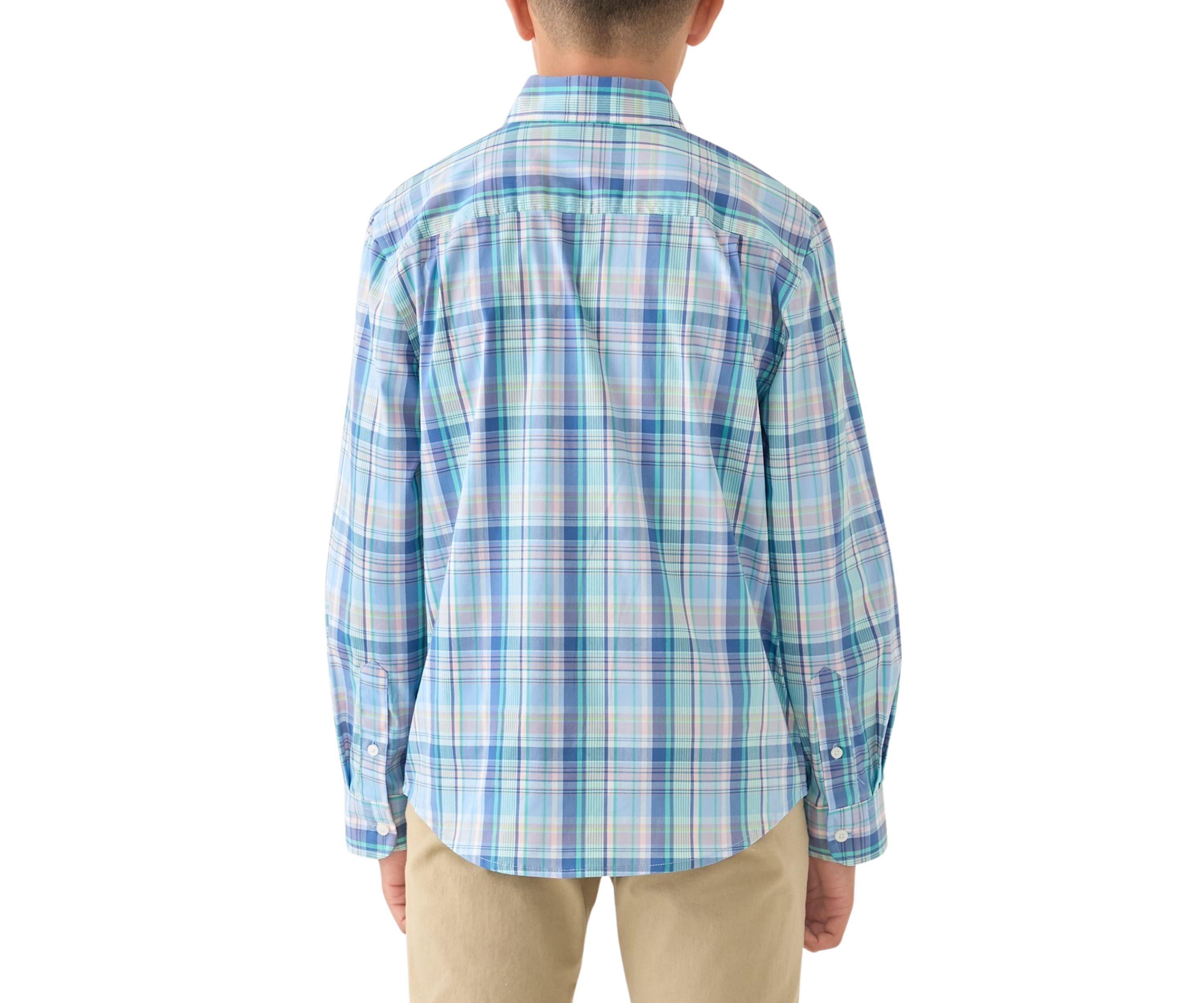 Boys 8-20 Woven Plaid Poplin Shirt