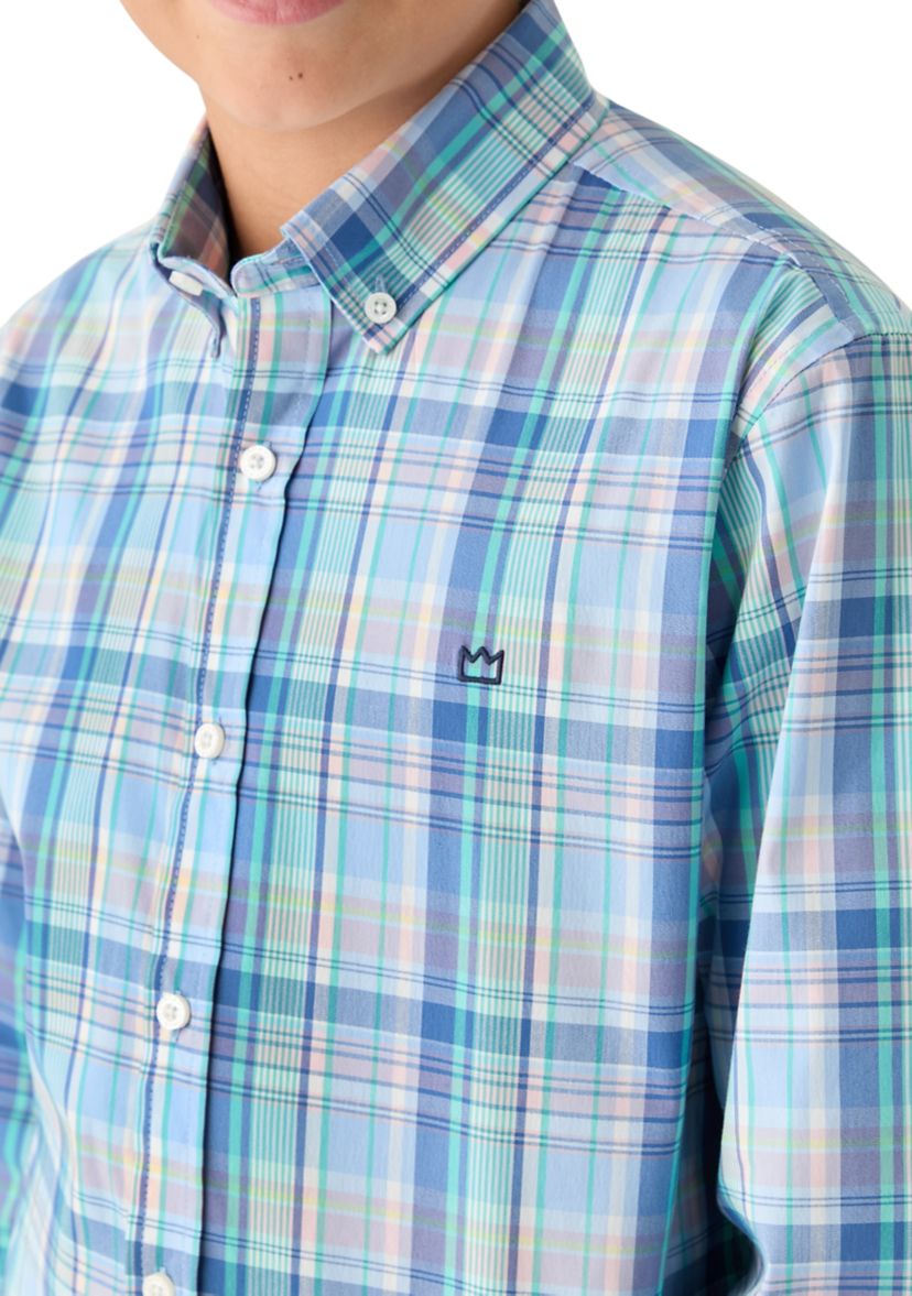 Boys 8-20 Woven Plaid Poplin Shirt
