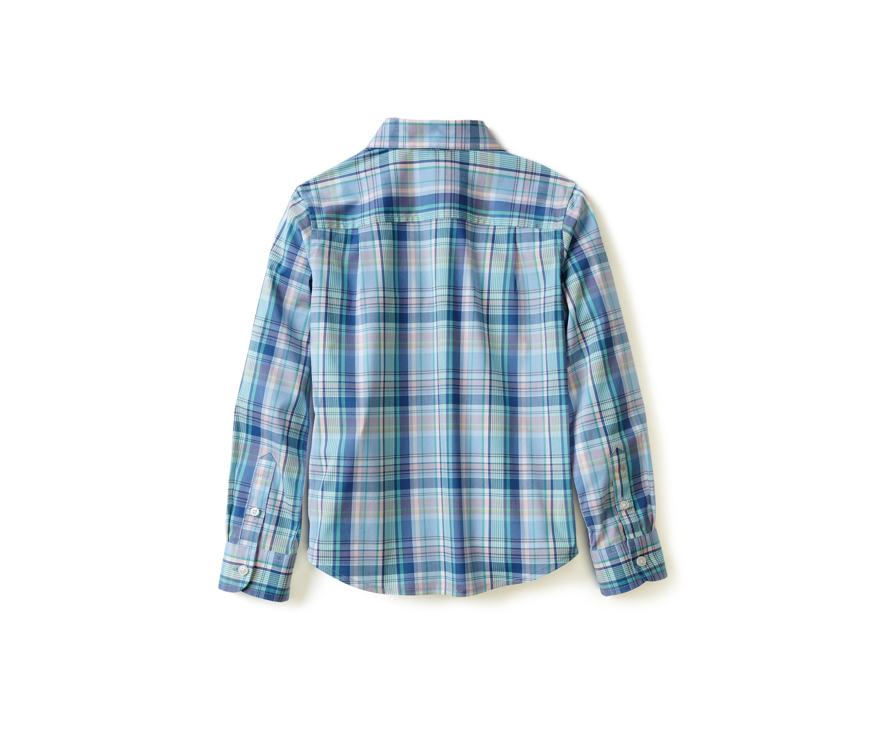 Boys 4-7 Coastal Plaid Poplin Shirt 