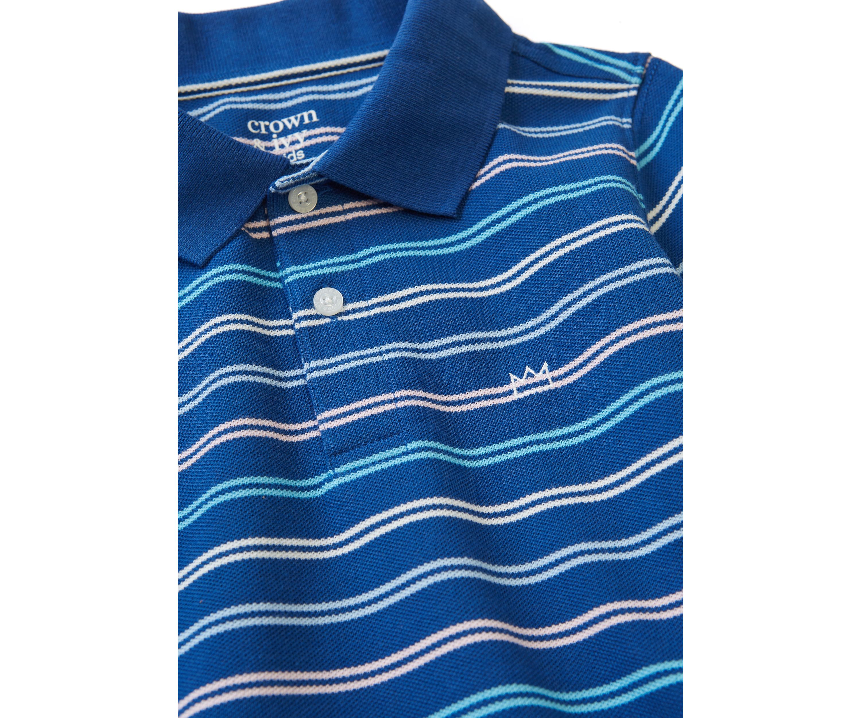 Boys 4-7 Double Stripe Piqué Polo Shirt