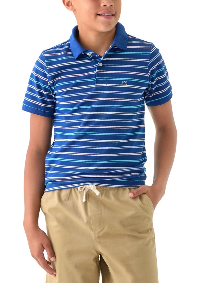 Boys 8-20 Double Stripe Piqué Polo Shirt
