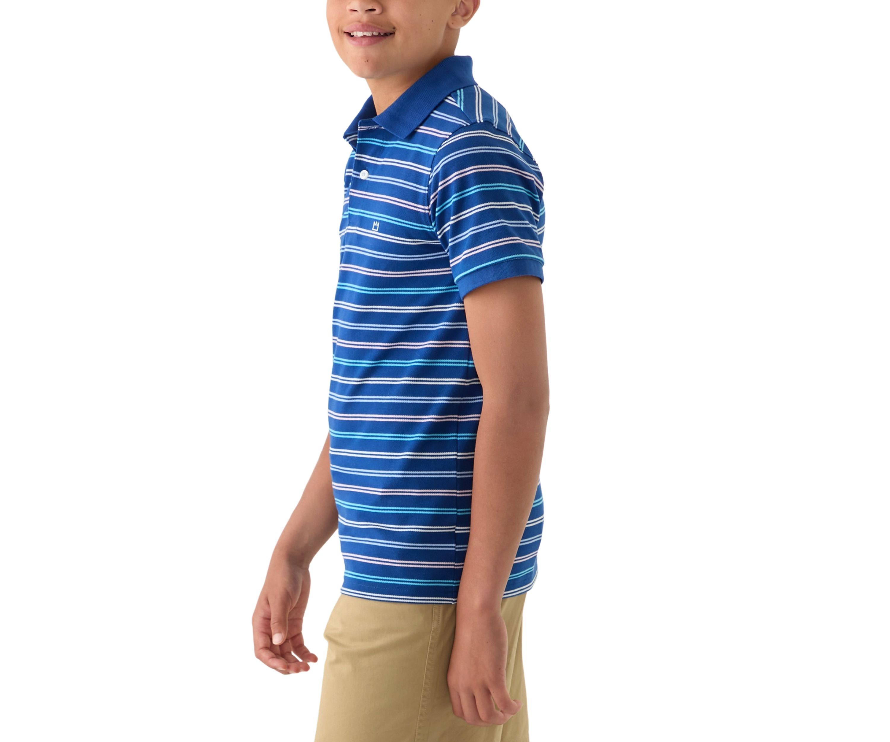 Boys 8-20 Double Stripe Piqué Polo Shirt