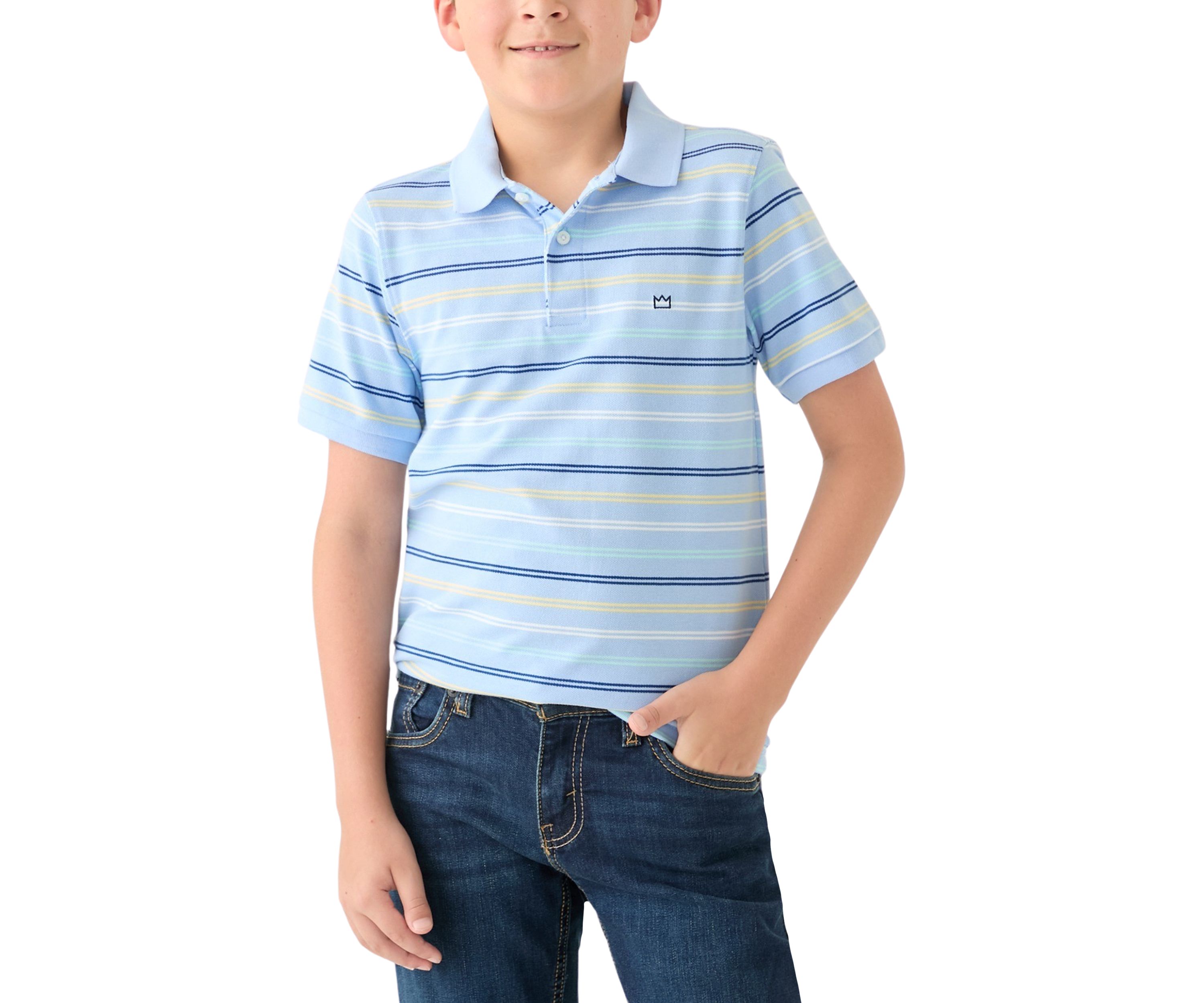Boys 8-20 Double Stripe Piqué Polo Shirt