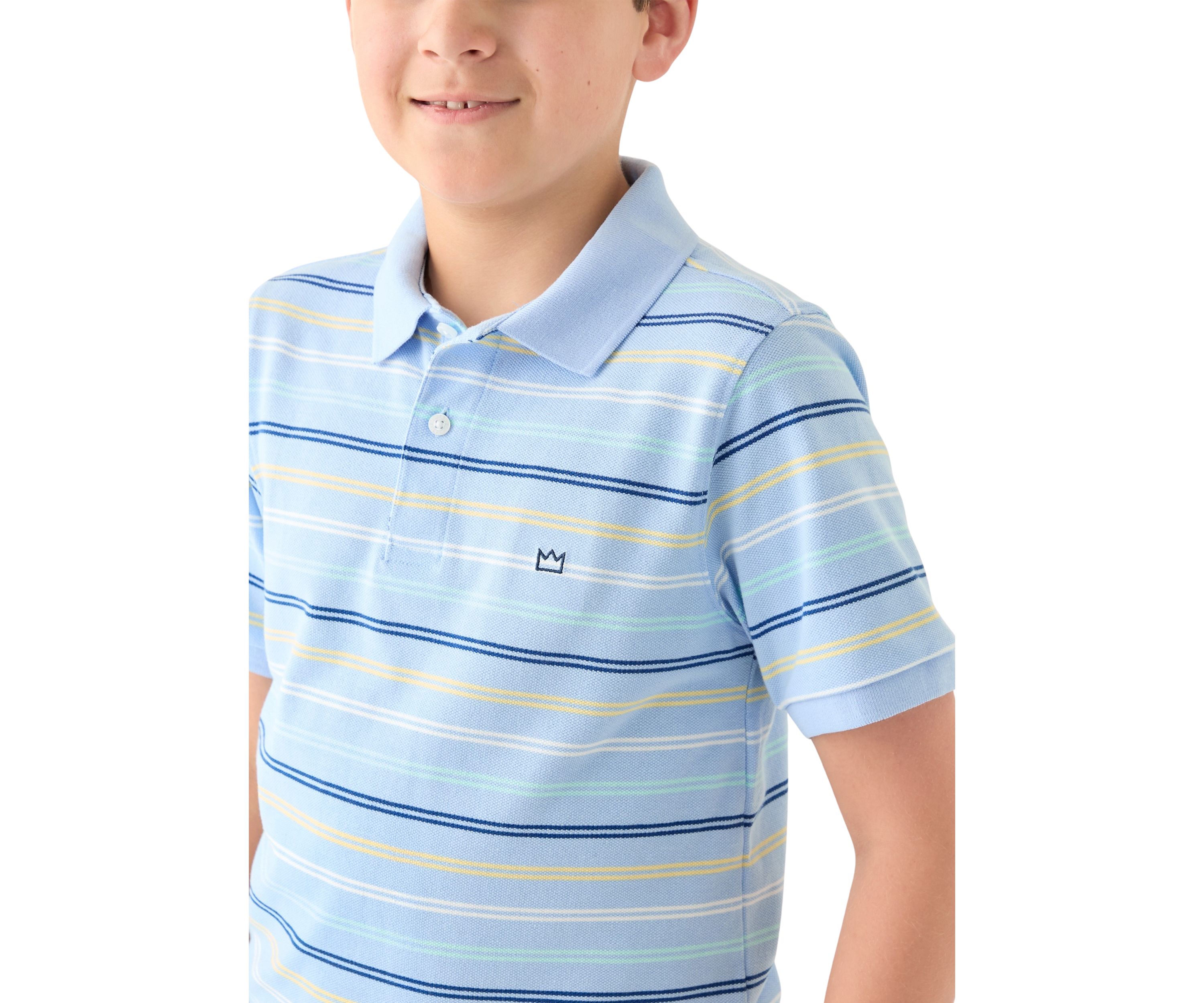 Boys 8-20 Double Stripe Piqué Polo Shirt