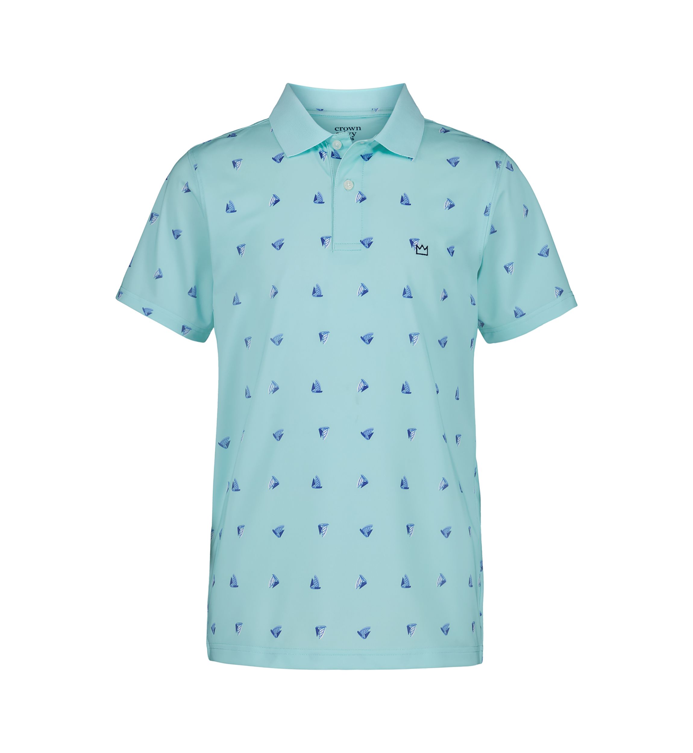 Boys 4-7 Boat Print Jersey Polo Shirt 