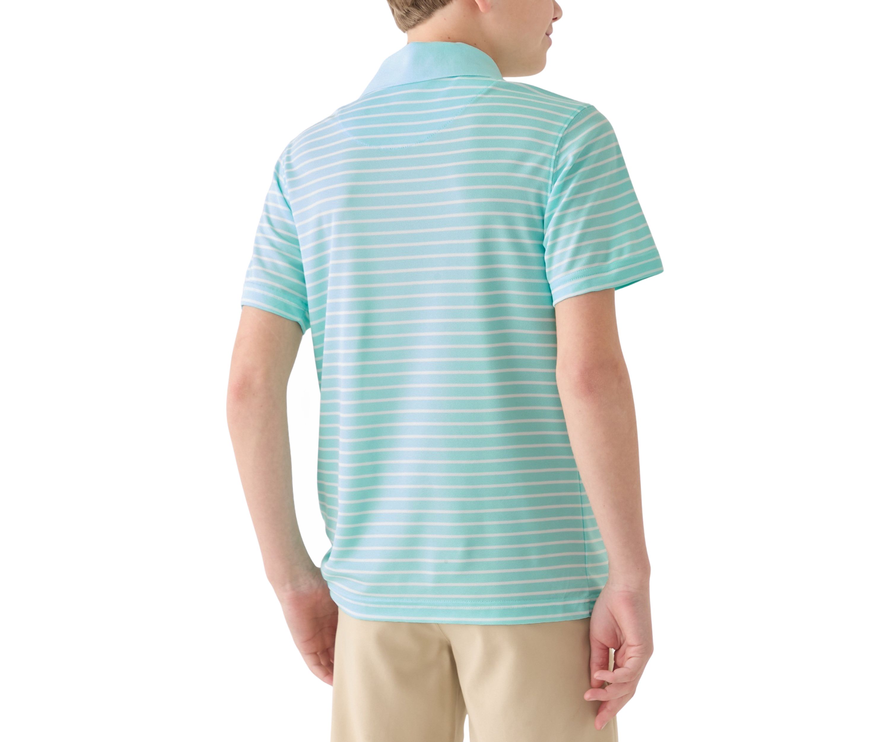 Boys 8-20 Short Sleeve Stripe Performance Polo Shirt