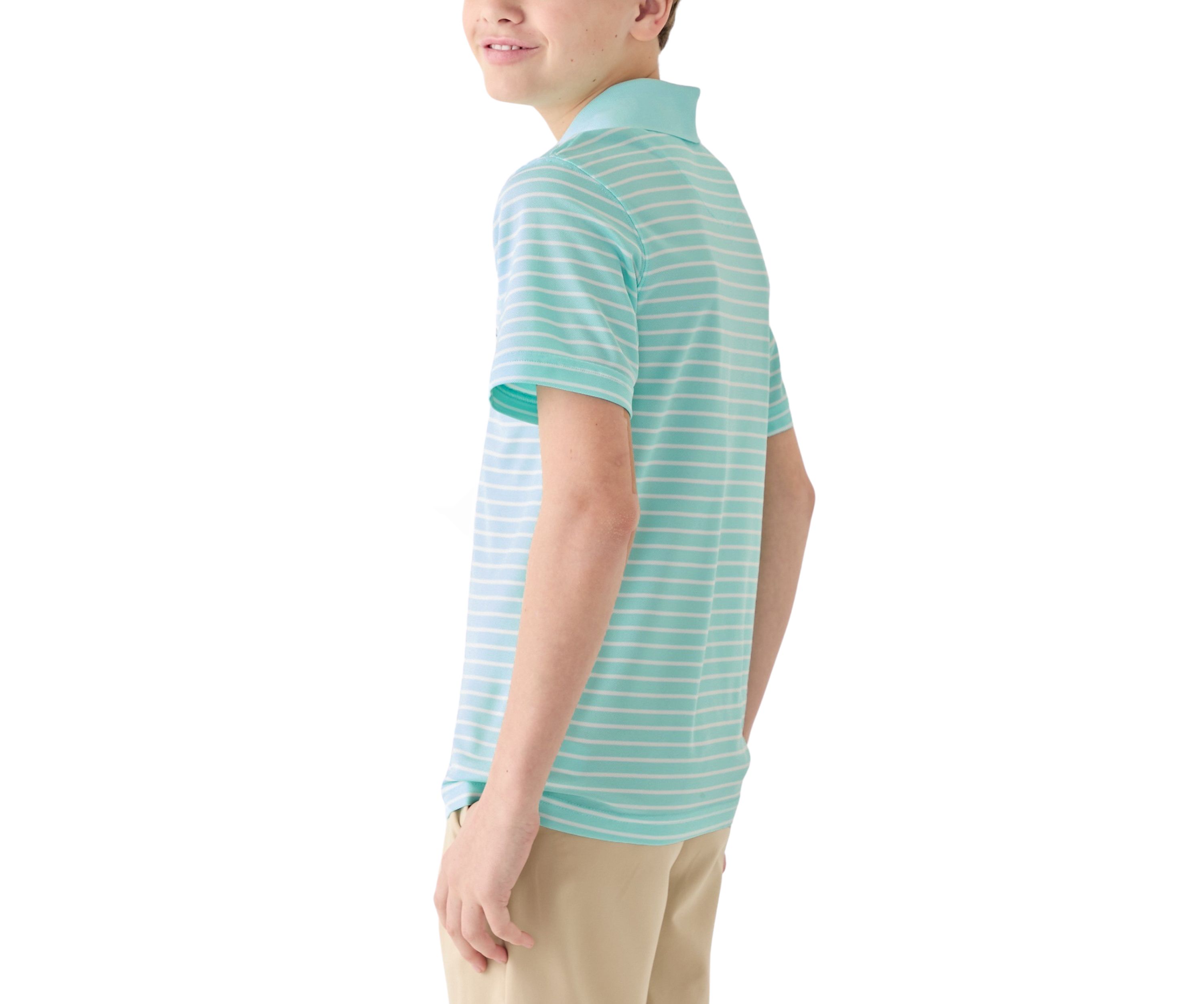 Boys 8-20 Short Sleeve Stripe Performance Polo Shirt