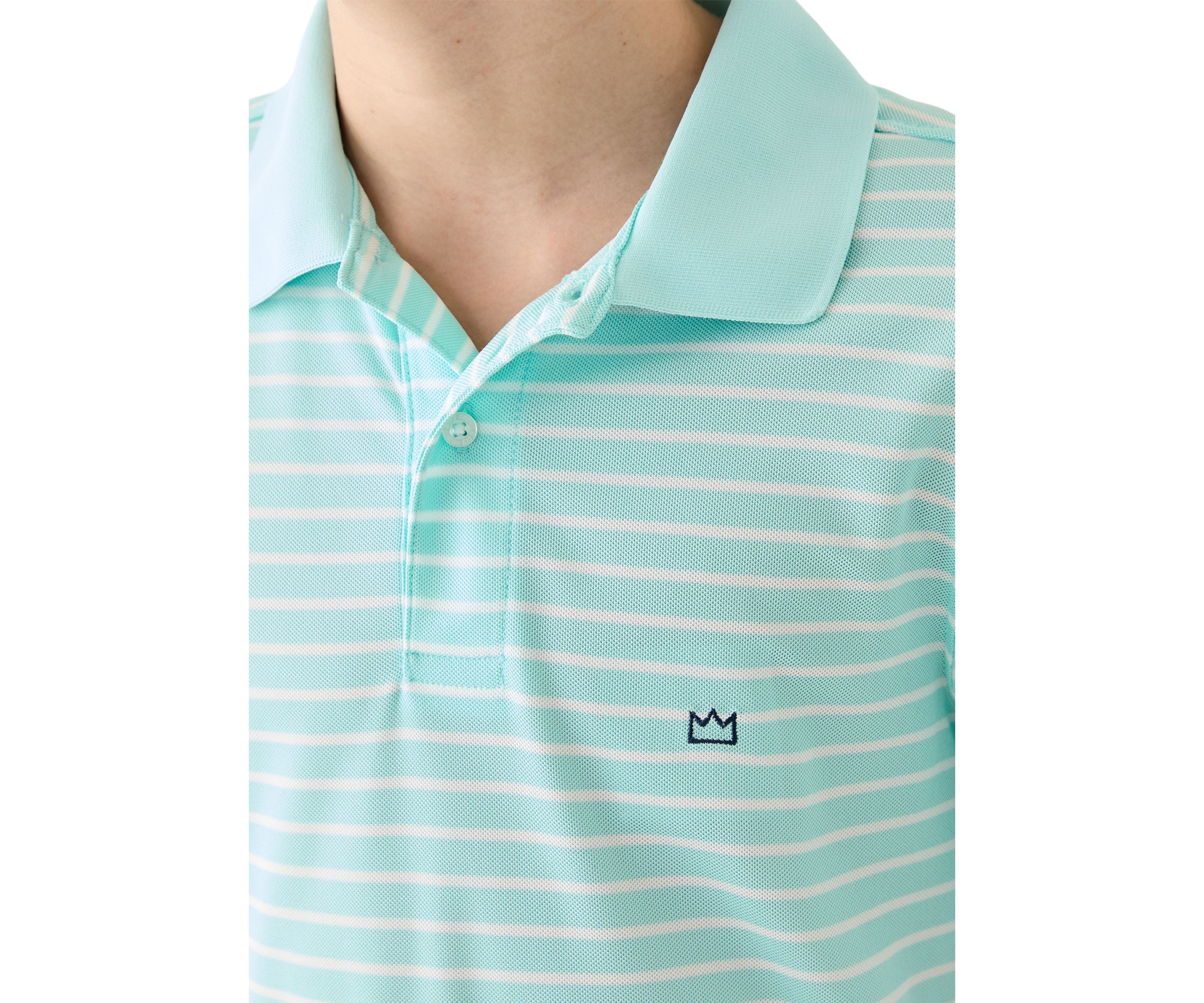 Boys 8-20 Short Sleeve Stripe Performance Polo Shirt