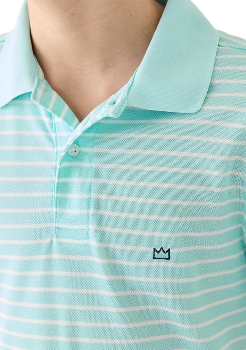 Boys 8-20 Short Sleeve Stripe Performance Polo Shirt