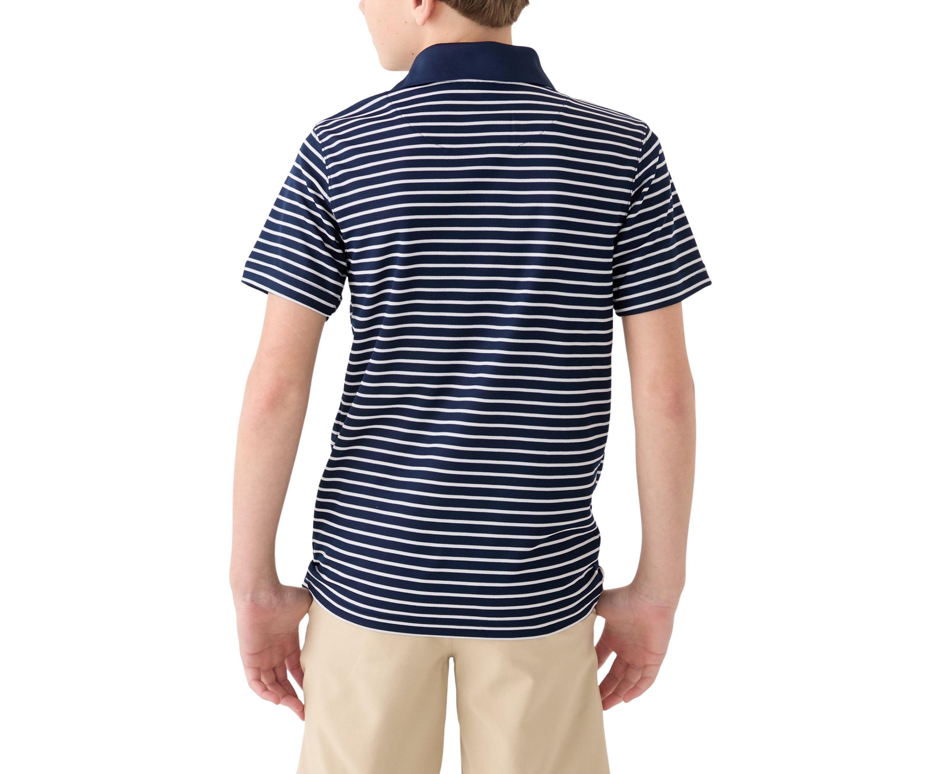 Boys 8-20 Short Sleeve Stripe Performance Polo Shirt