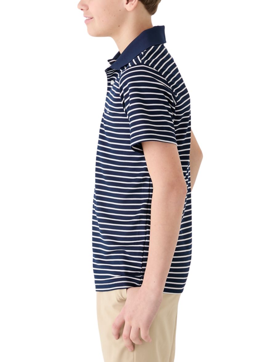 Boys 8-20 Short Sleeve Stripe Performance Polo Shirt