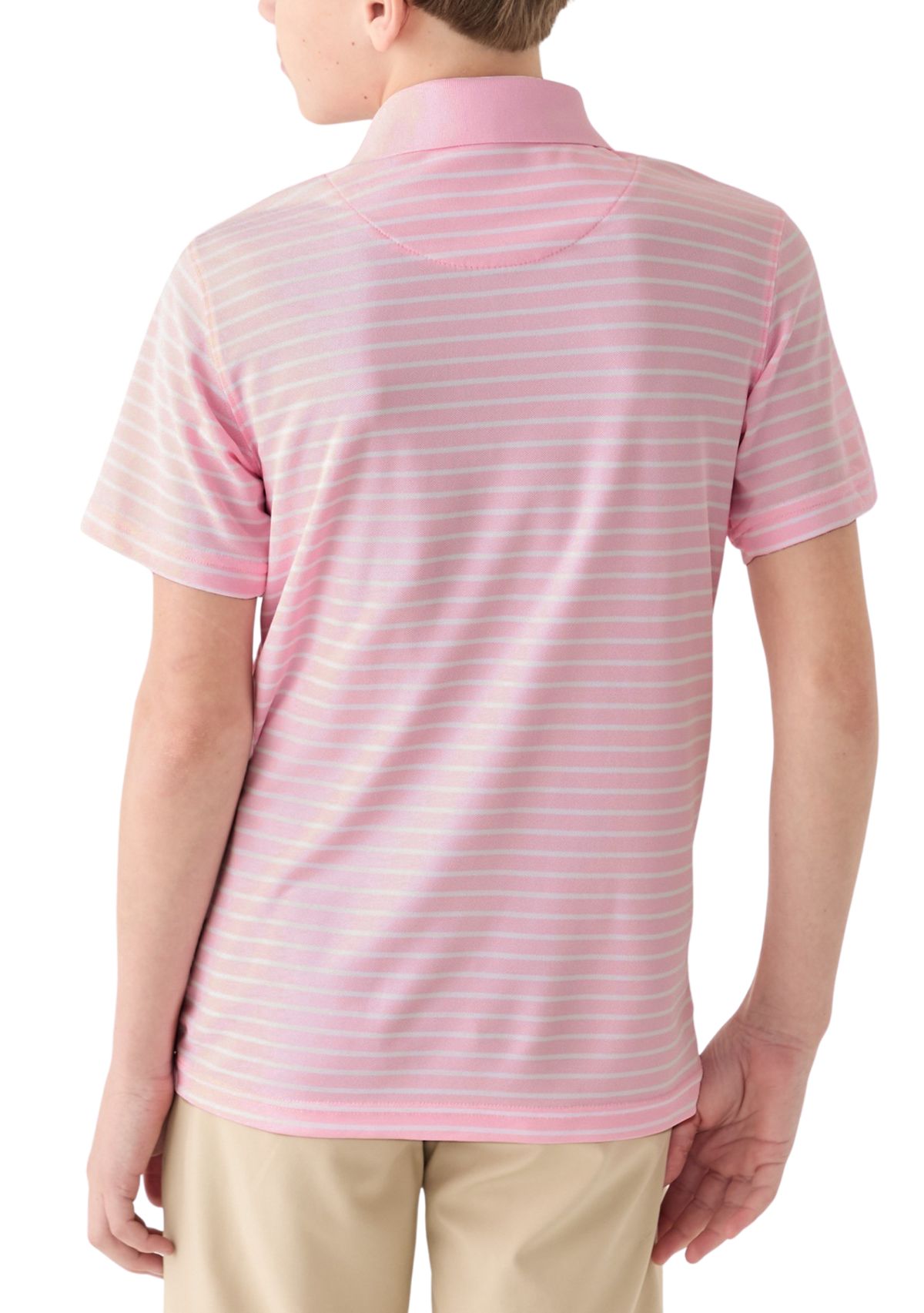 Boys 8-20 Short Sleeve Stripe Performance Polo Shirt