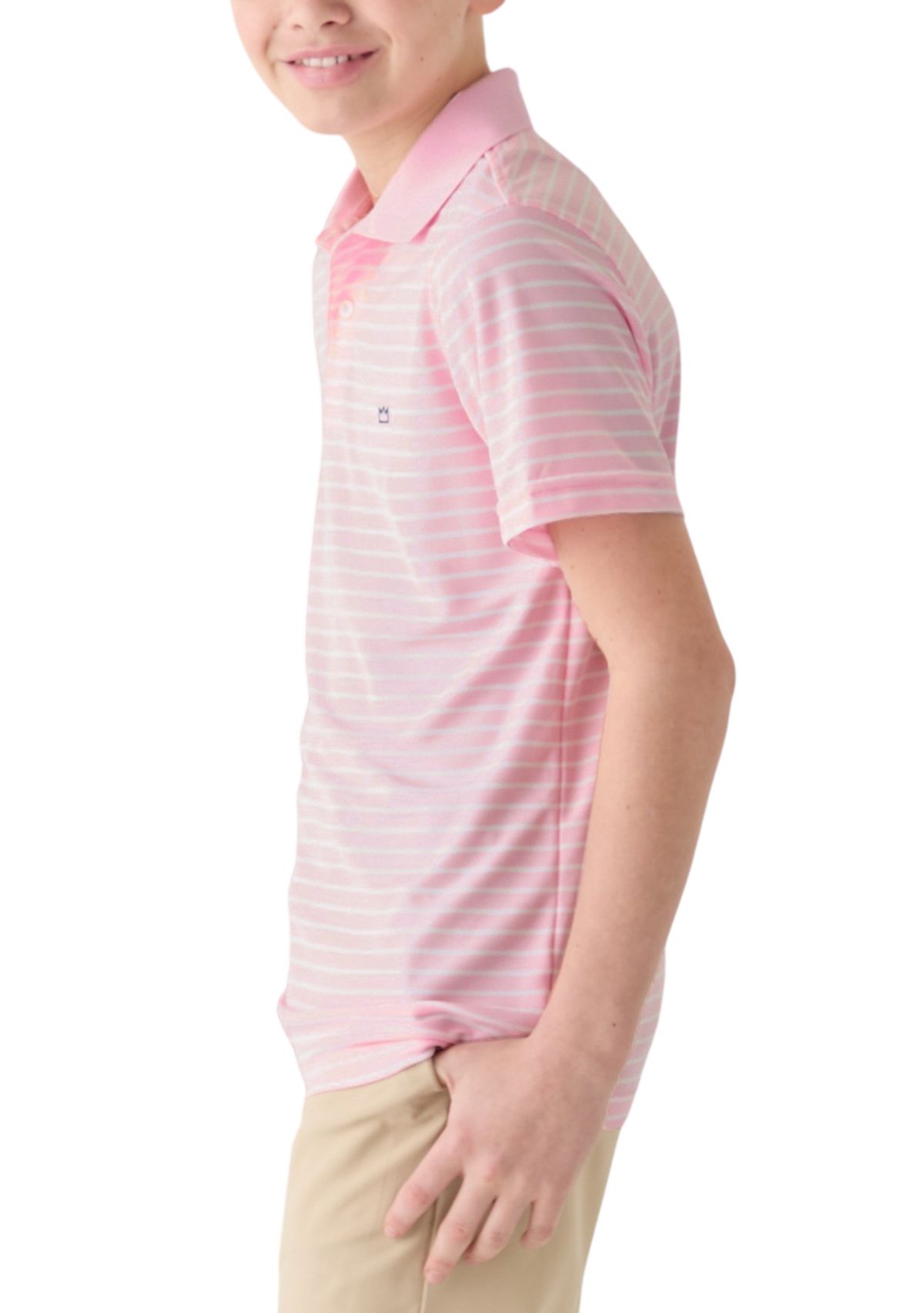 Boys 8-20 Short Sleeve Stripe Performance Polo Shirt