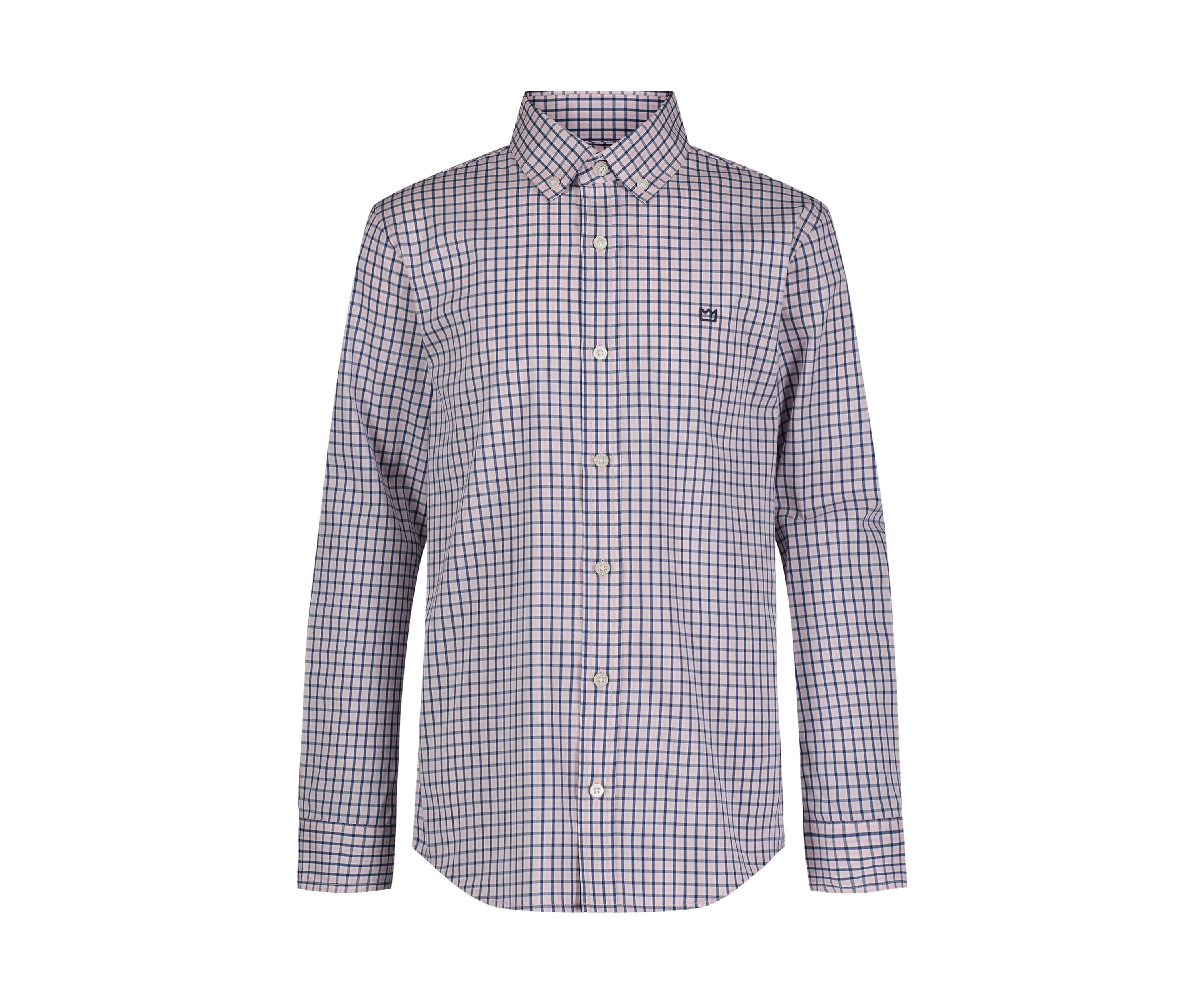 Boys 8-20 Woven Gingham Printed Shirt