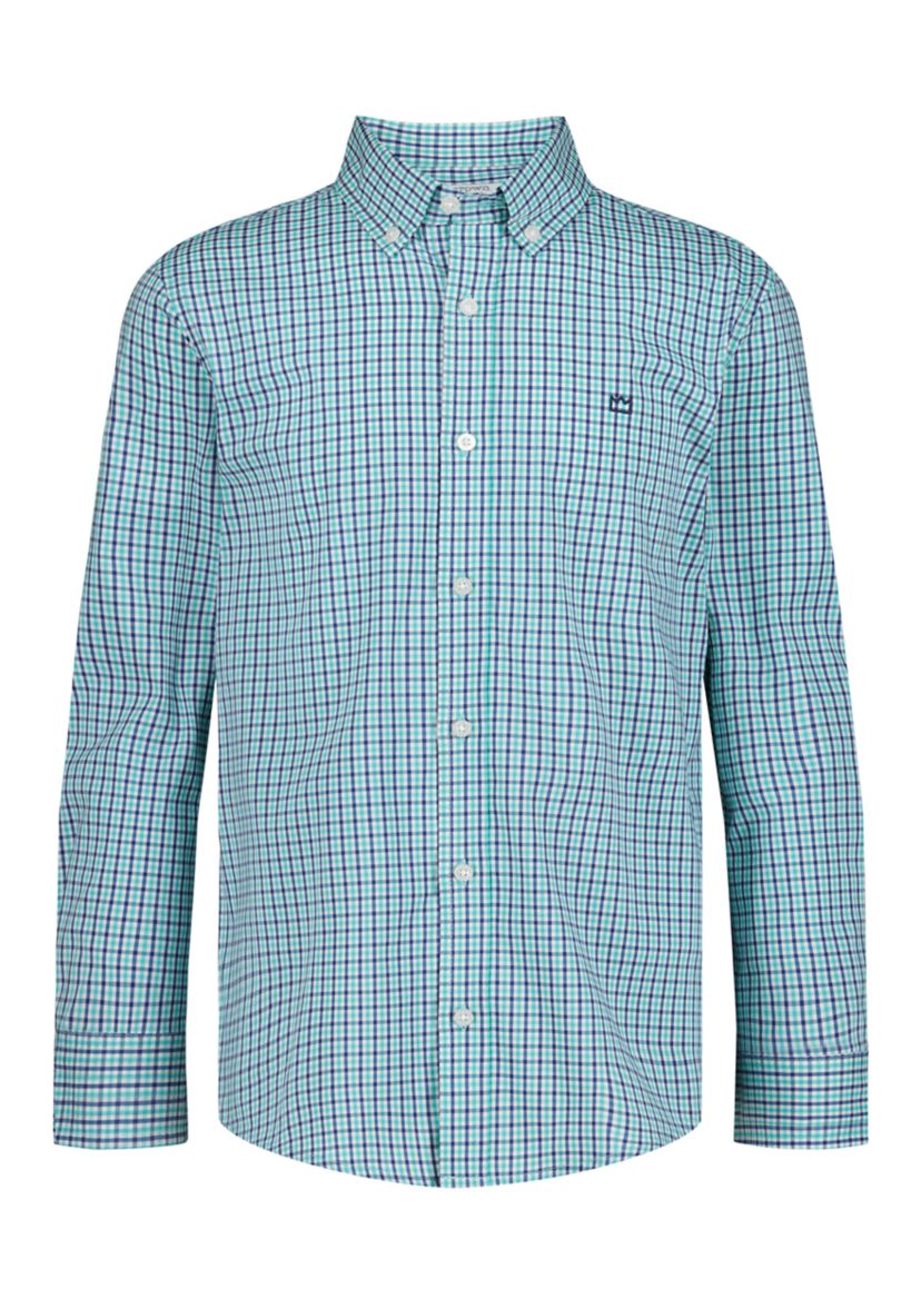 Boys 4-7 Gingham Poplin Shirt
