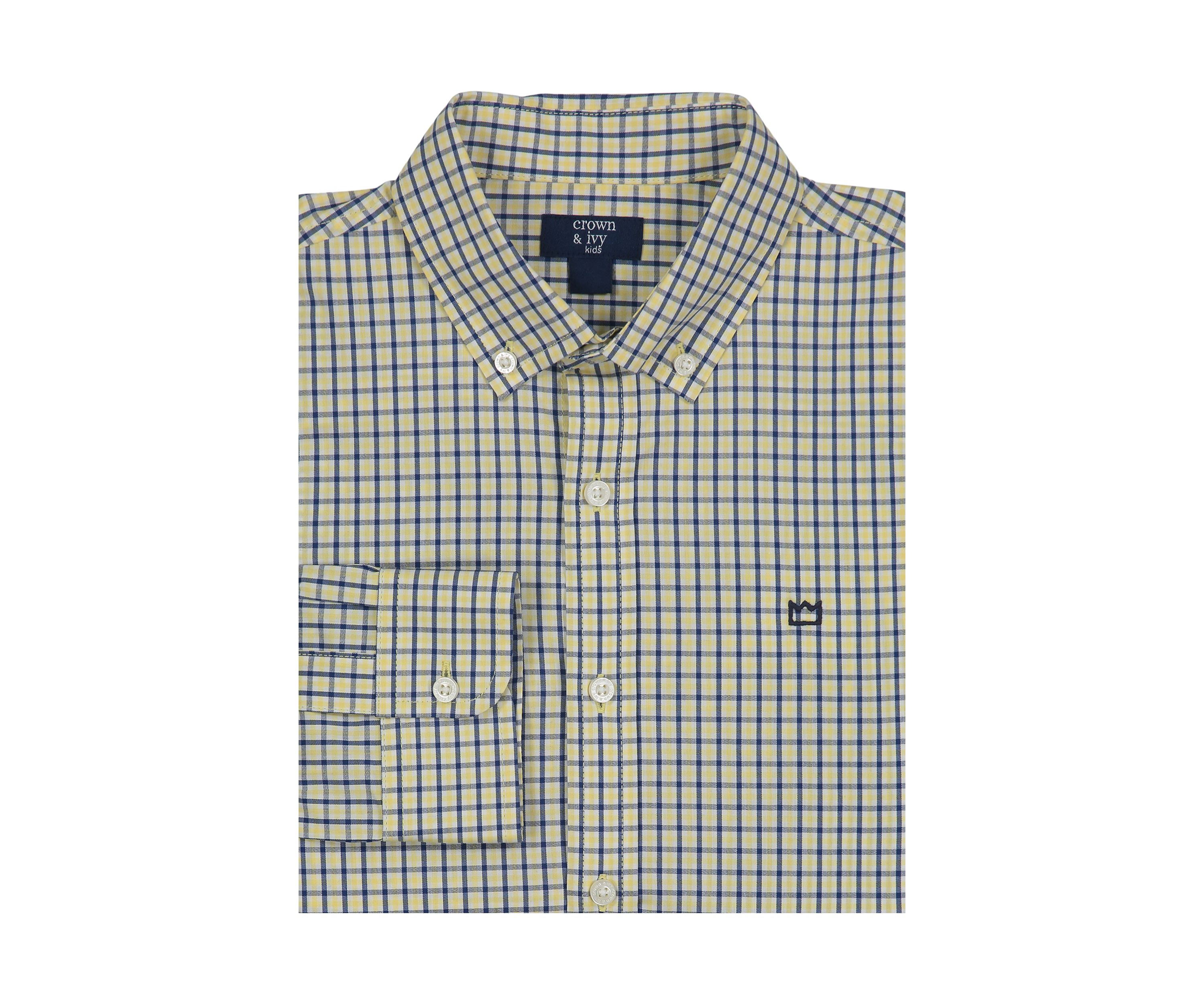 Boys 4-7 Woven Gingham Poplin Shirt
