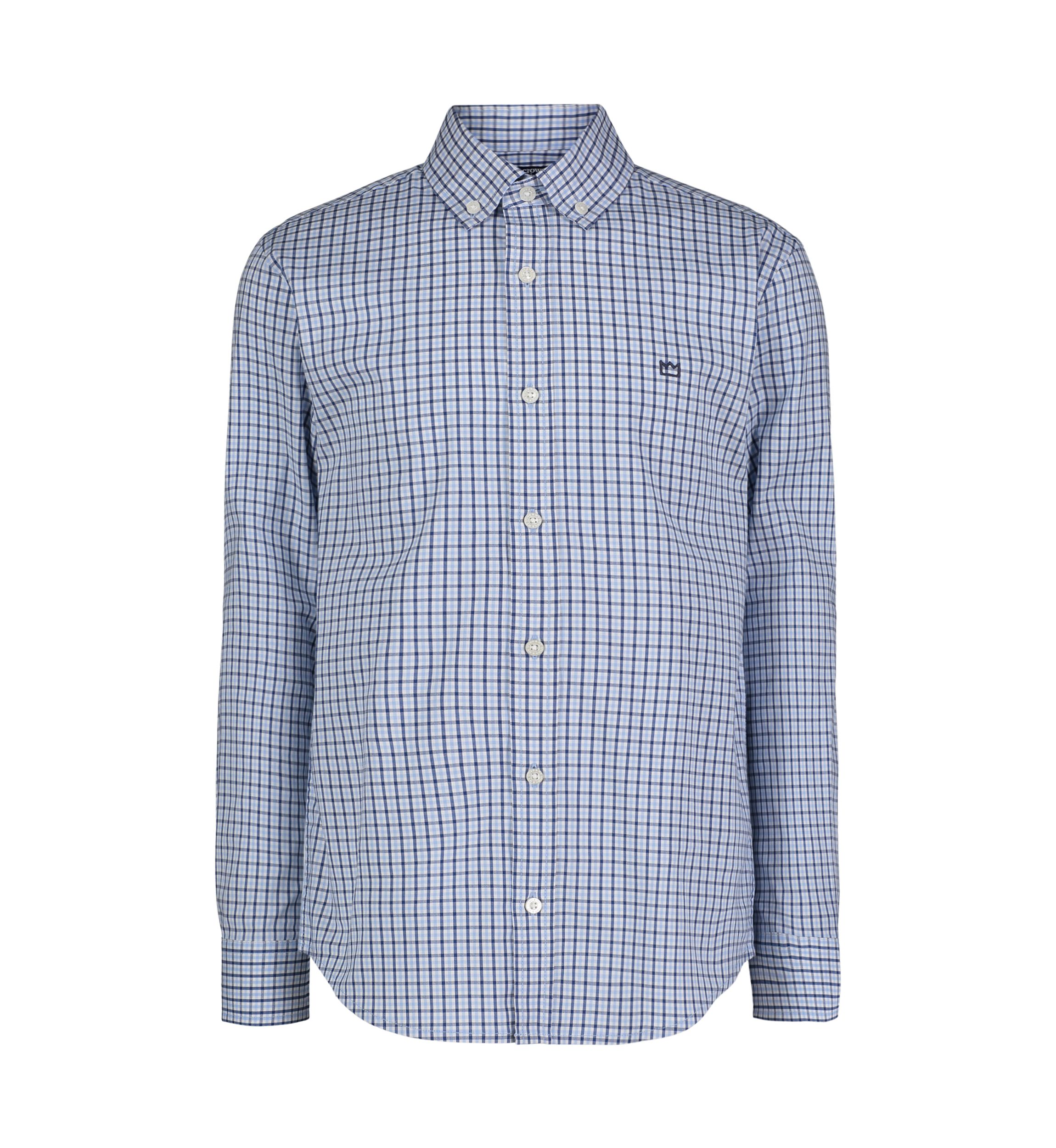 Boys 8-20 Woven Gingham Poplin Shirt