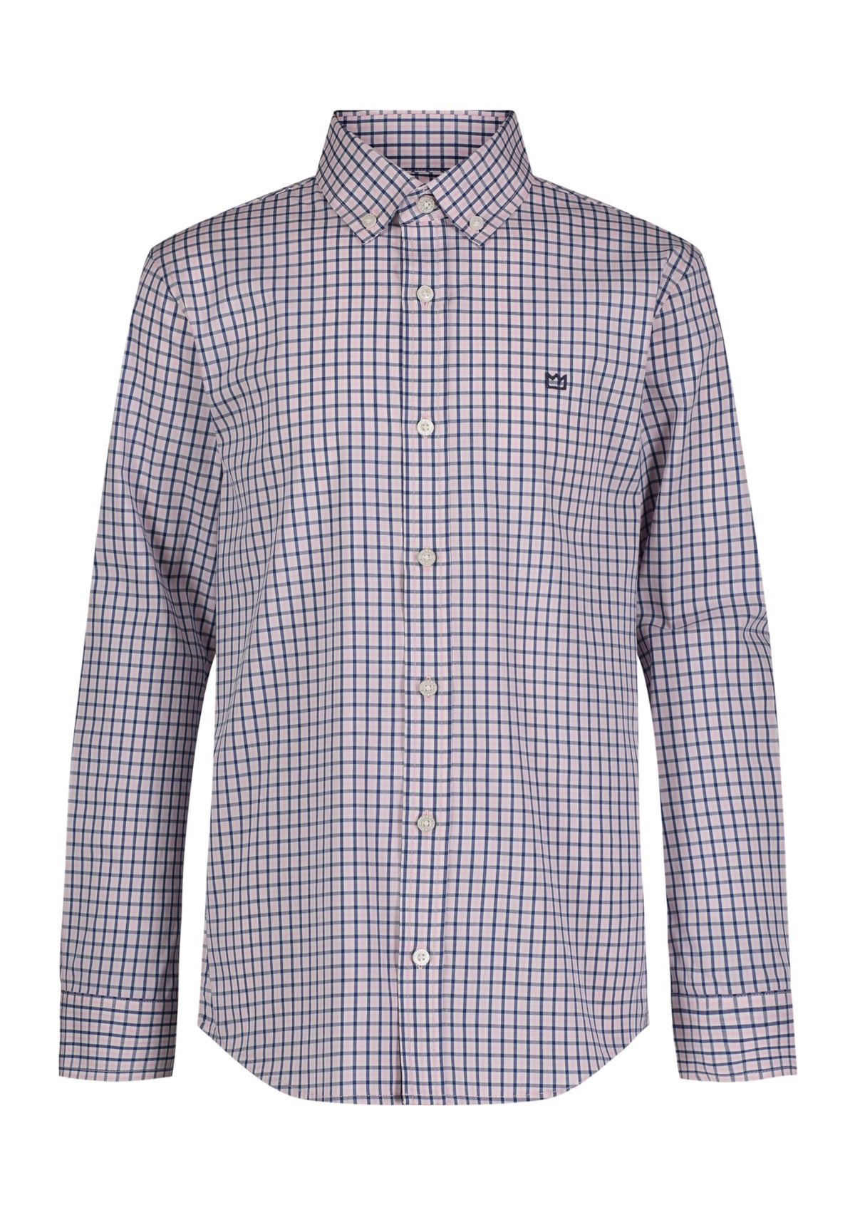 Boys 8-20 Woven Gingham Printed Shirt