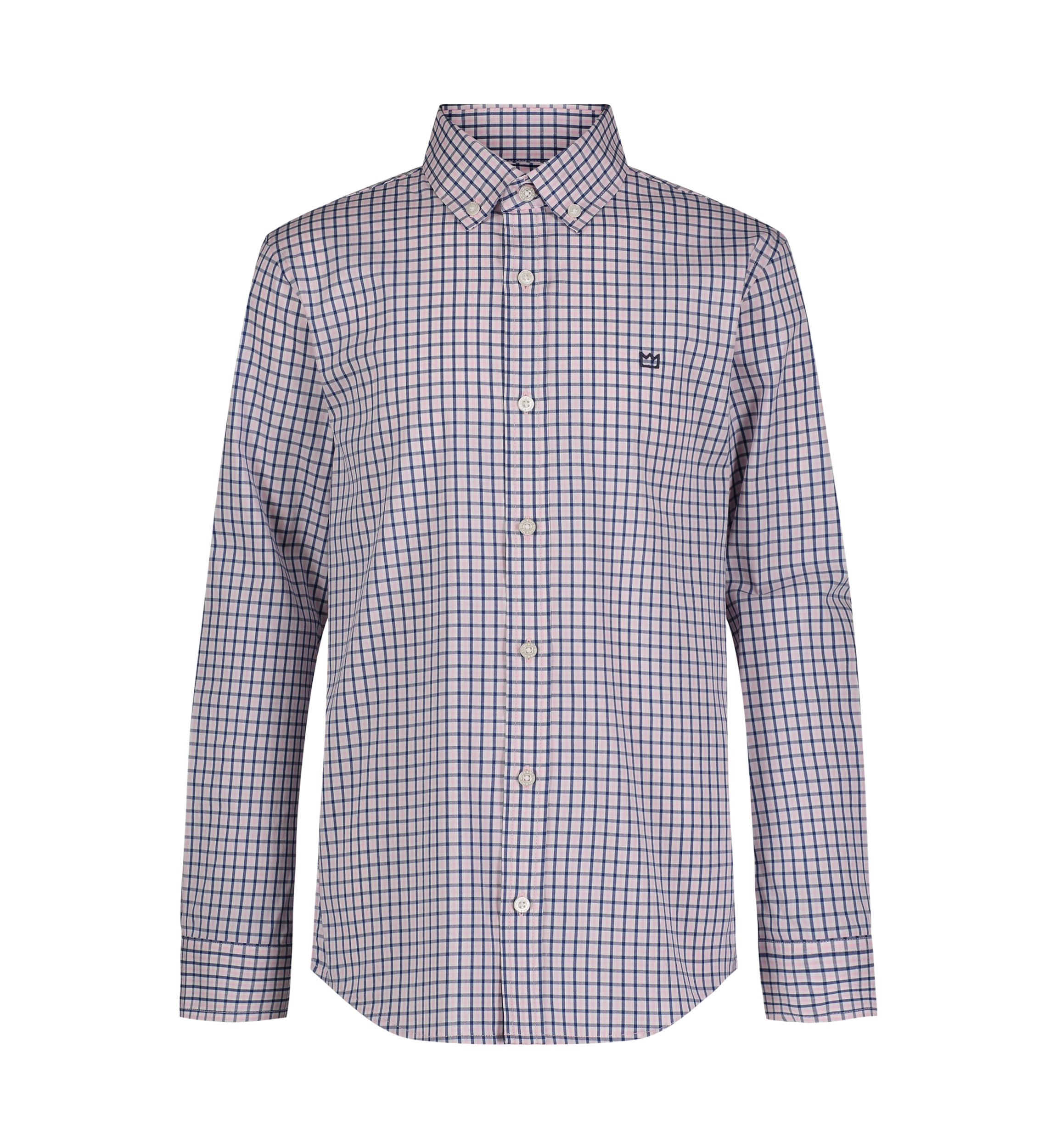 Boys 8-20 Woven Gingham Printed Shirt