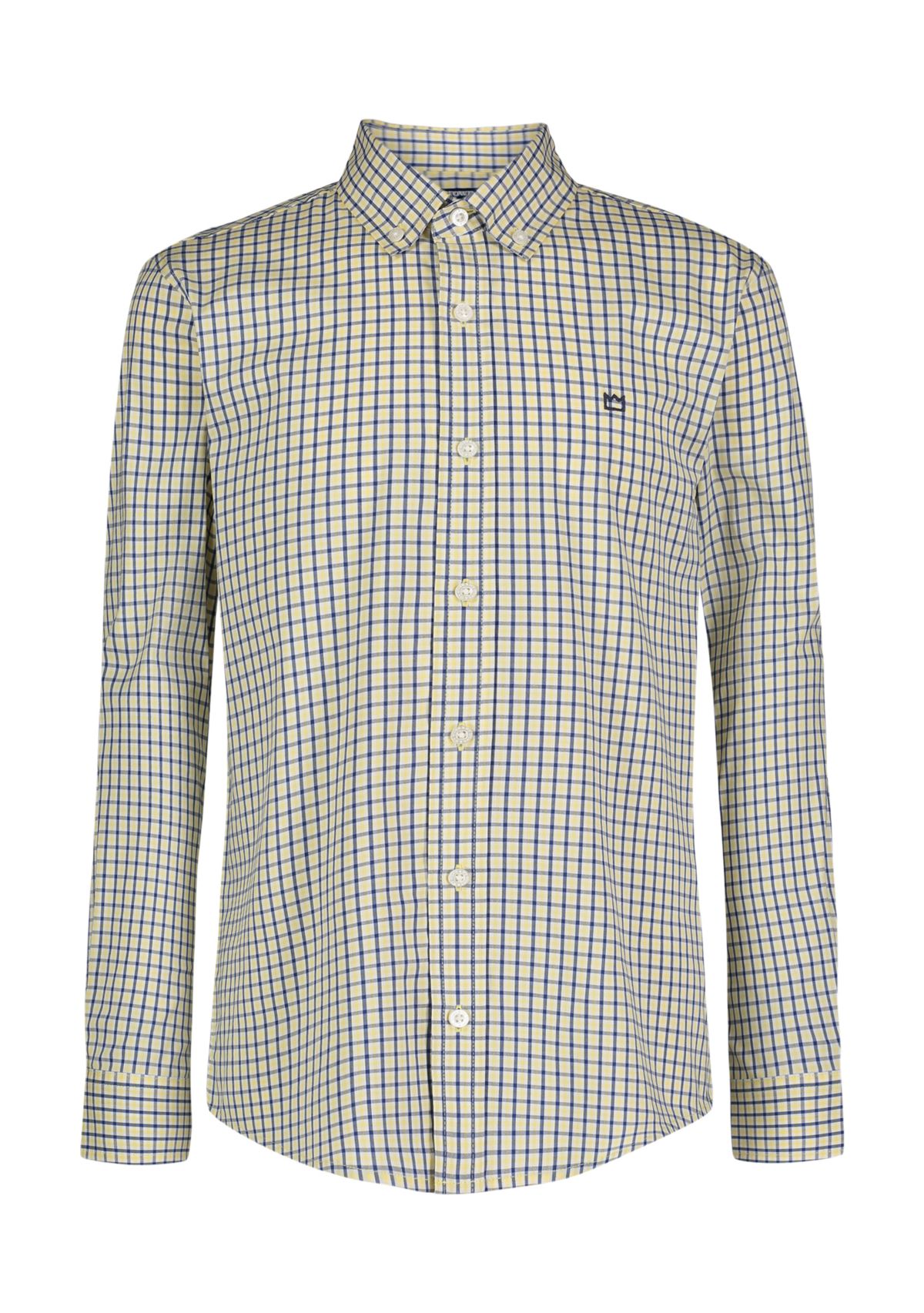Boys 8-20 Long Sleeve Woven 2 Color Gingham Poplin Shirt