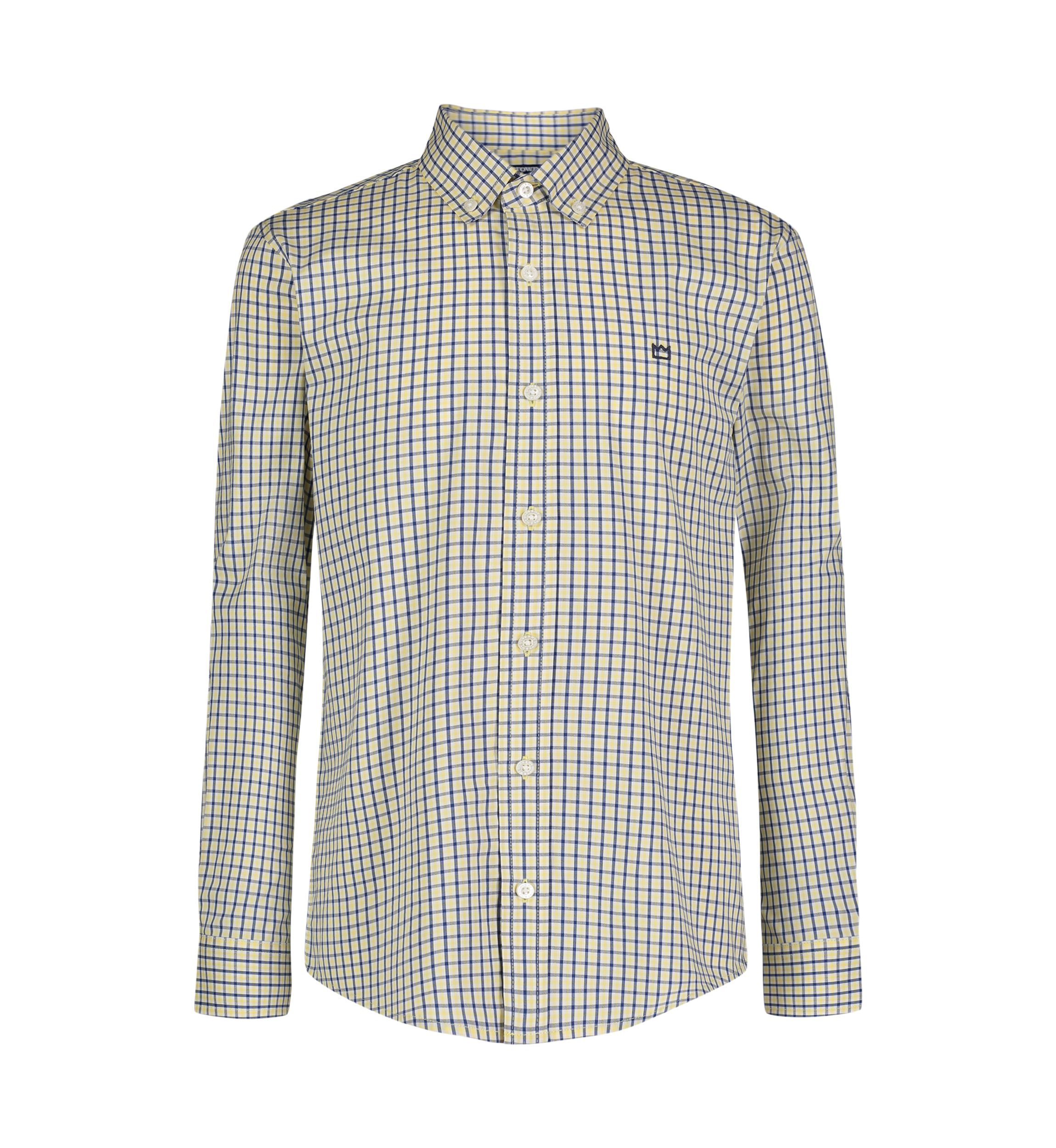 Boys 8-20 Long Sleeve Woven 2 Color Gingham Poplin Shirt