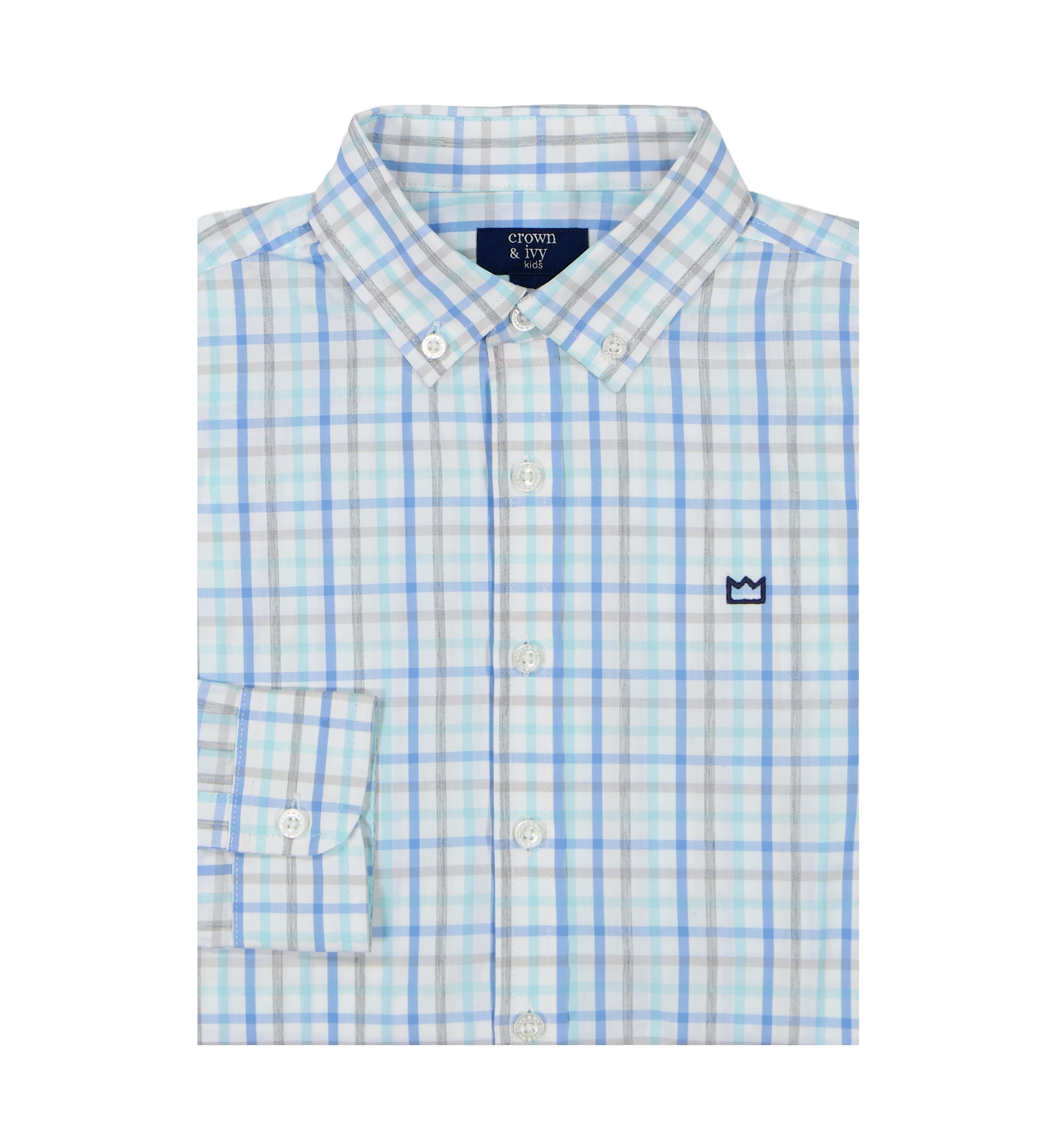 Boys 4-7 Woven Heather Poplin Shirt