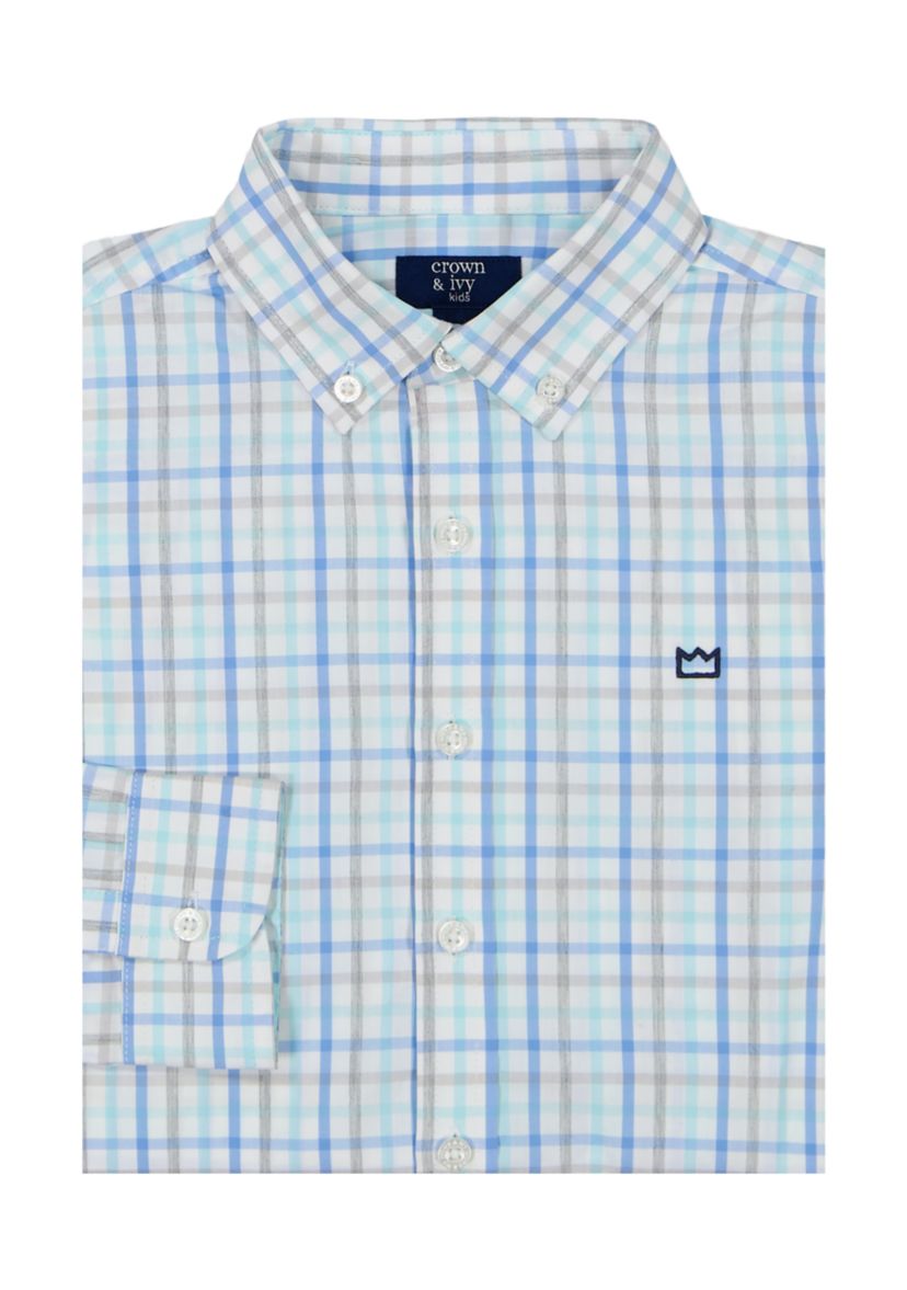 Boys 4-7 Woven Heather Poplin Shirt