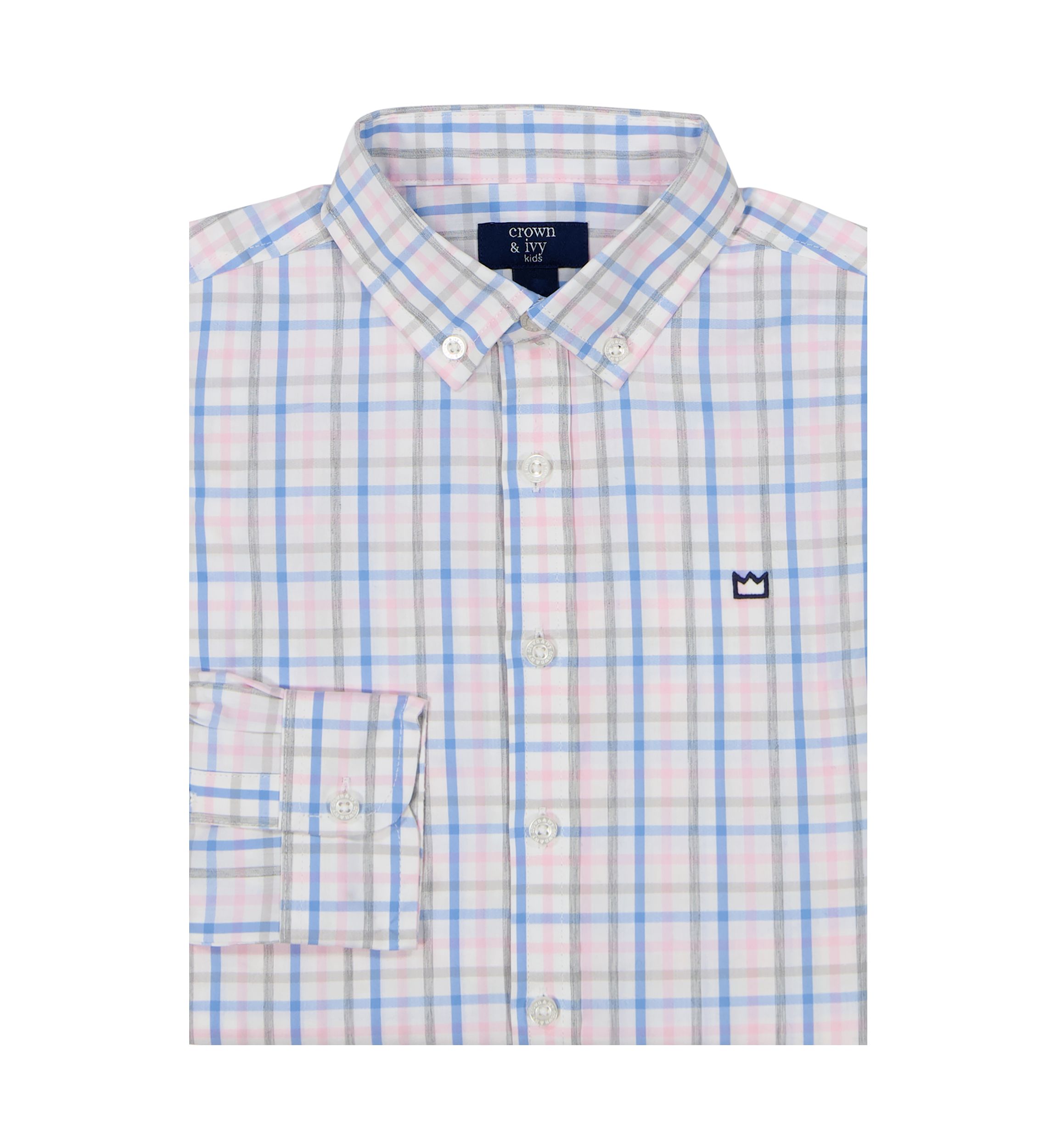 Boys 4-7 Woven Heather Poplin Shirt